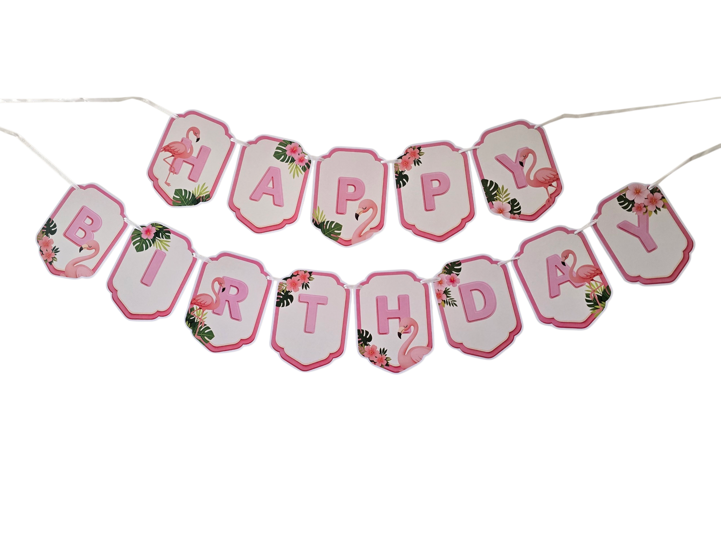 Flamingo Theme : Happy Birthday Banner