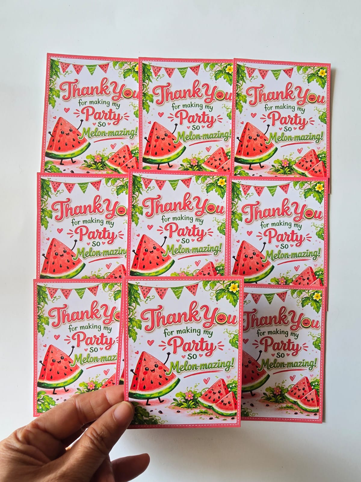 Watermelon theme thank you card