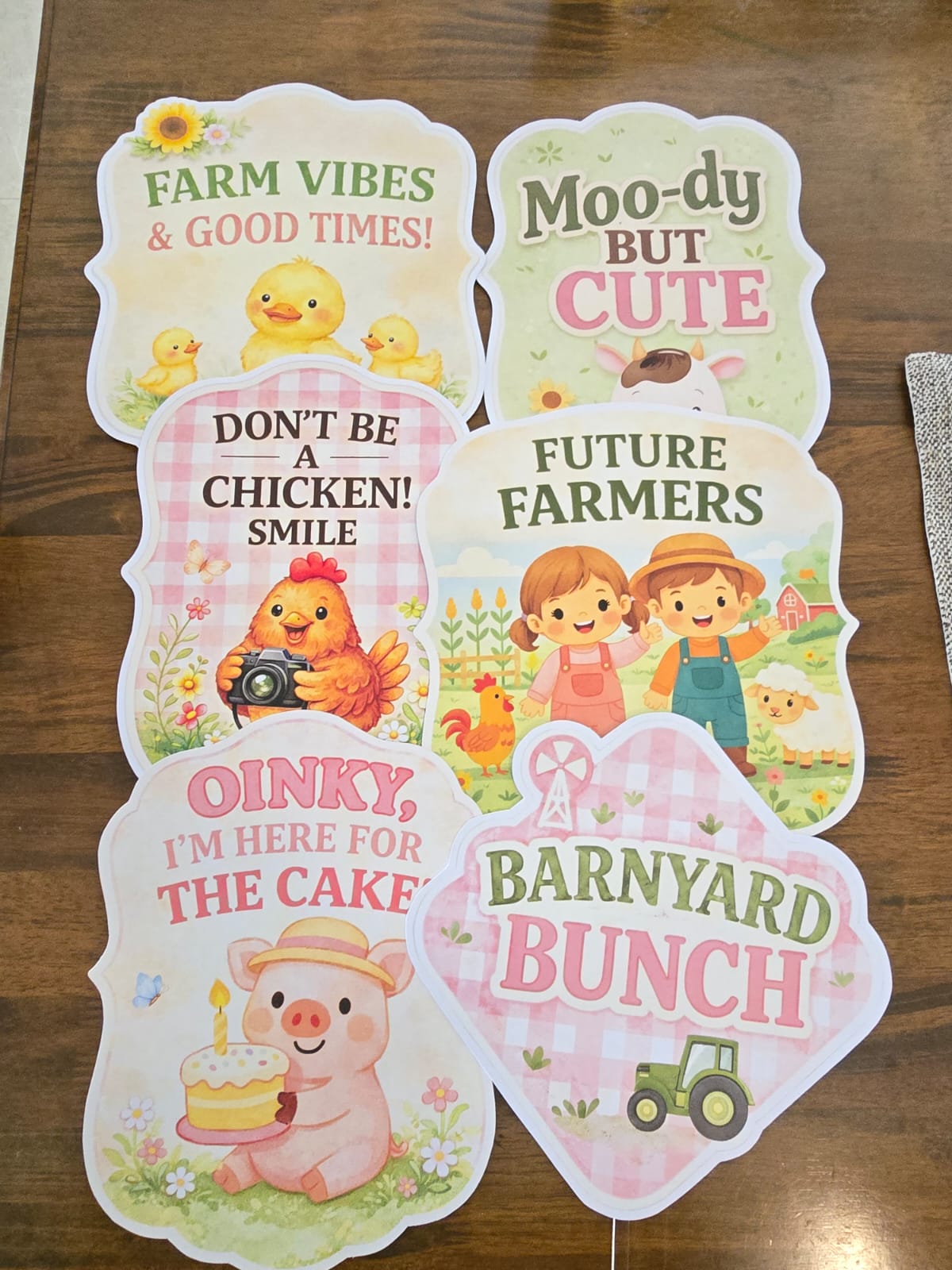 Pink Farm Theme – Props Pack (6 pcs)