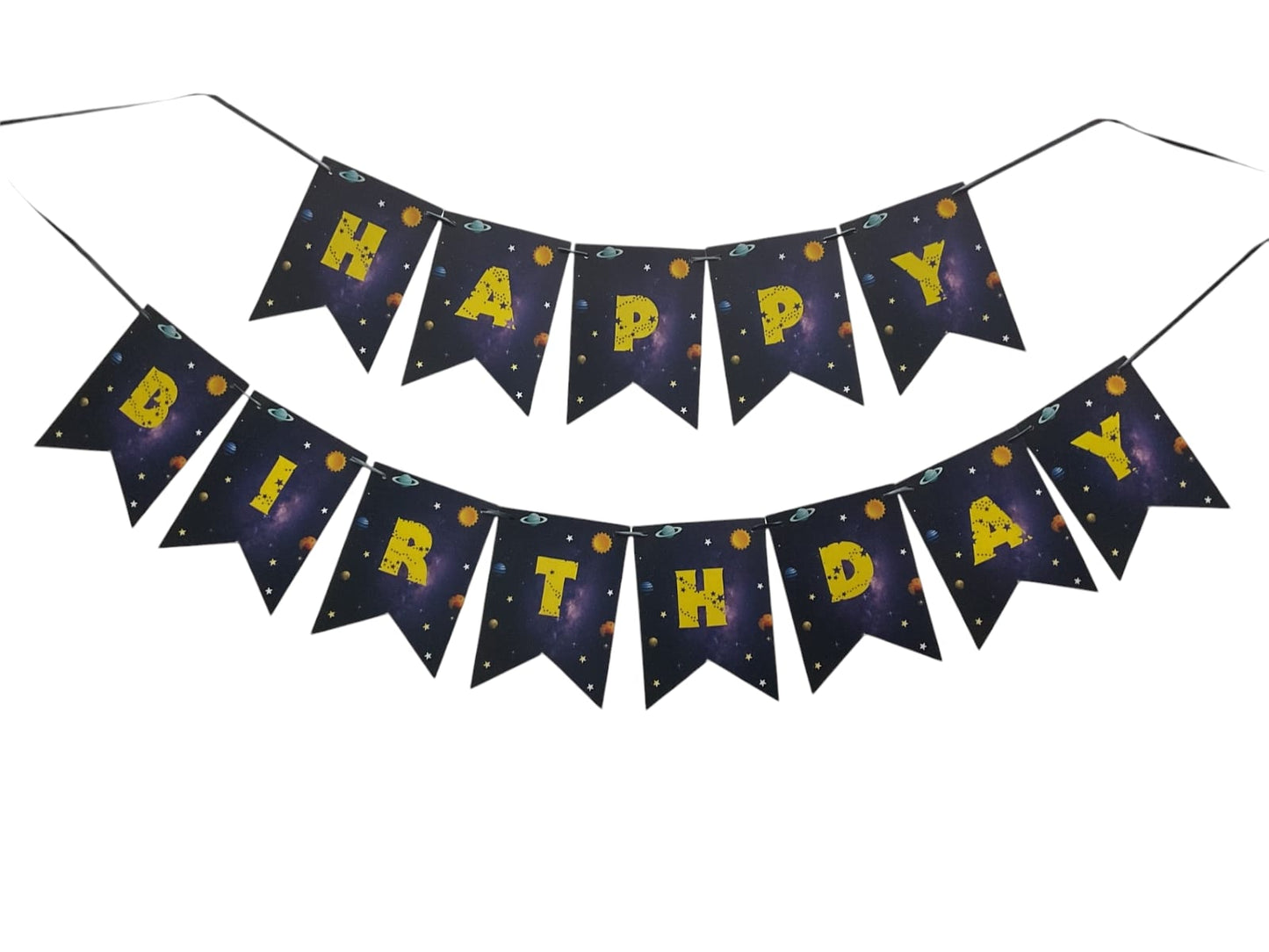 Space theme : Happy Birthday Banner