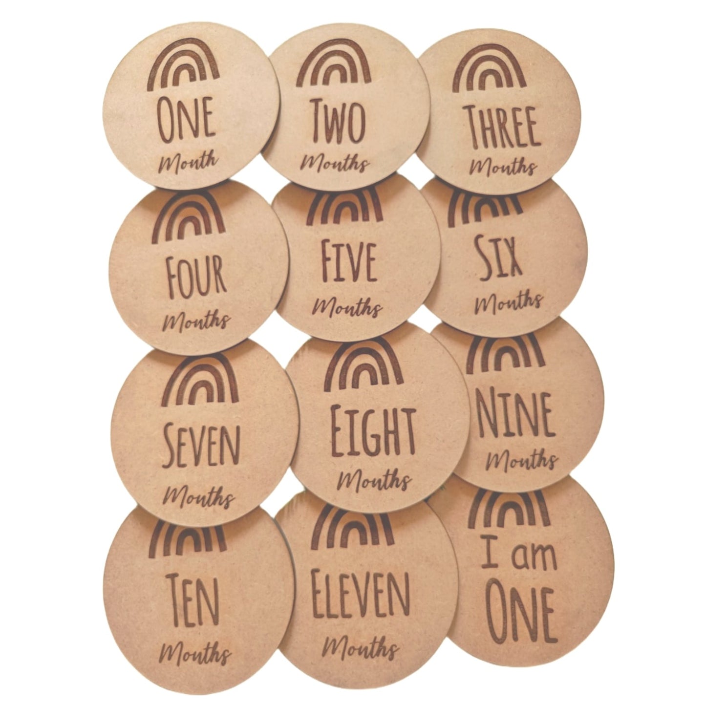 12-Month Milestone MDF Cutout