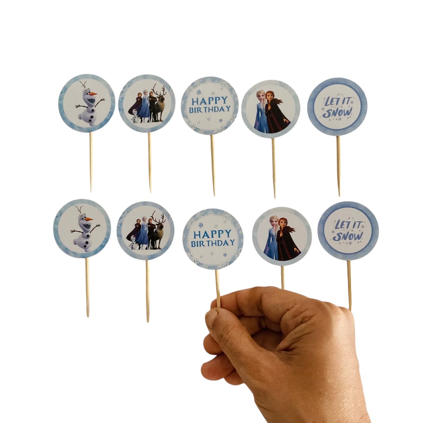 Frozen theme Cupcake Toppers – Pack of 10