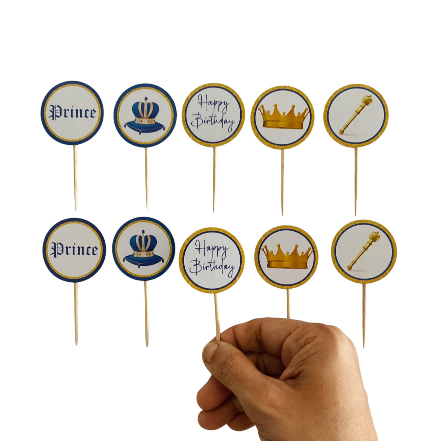 Prince theme Cupcake Toppers – Pack of 10