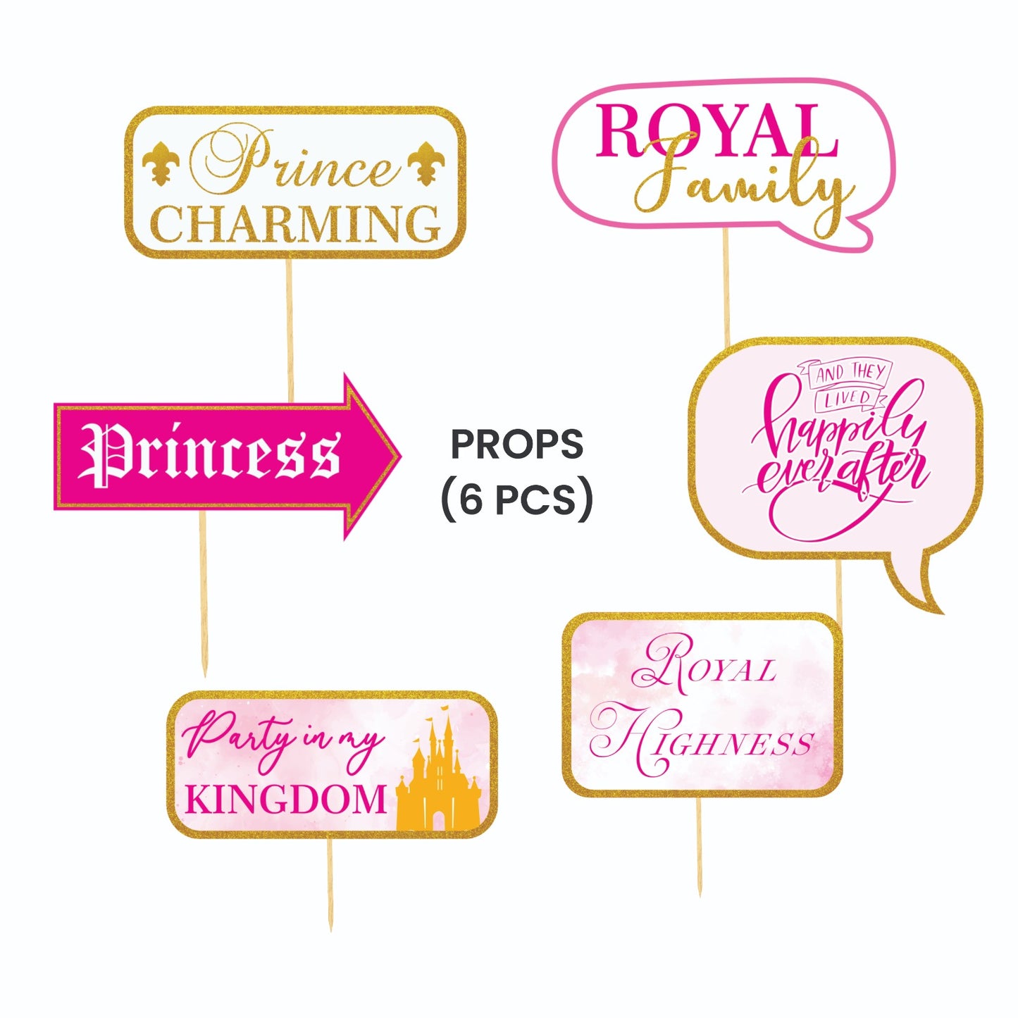 Princess Theme – Props Pack (6 pcs)