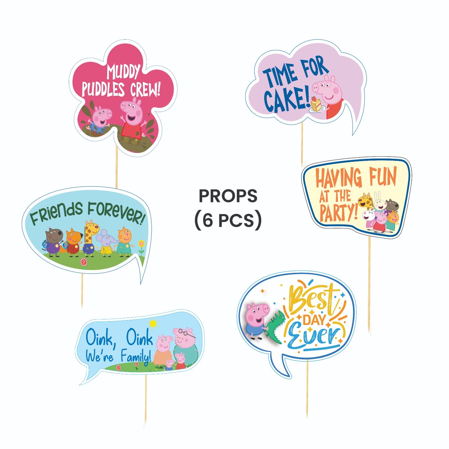 PeppaPig Theme – Props Pack (6 pcs)