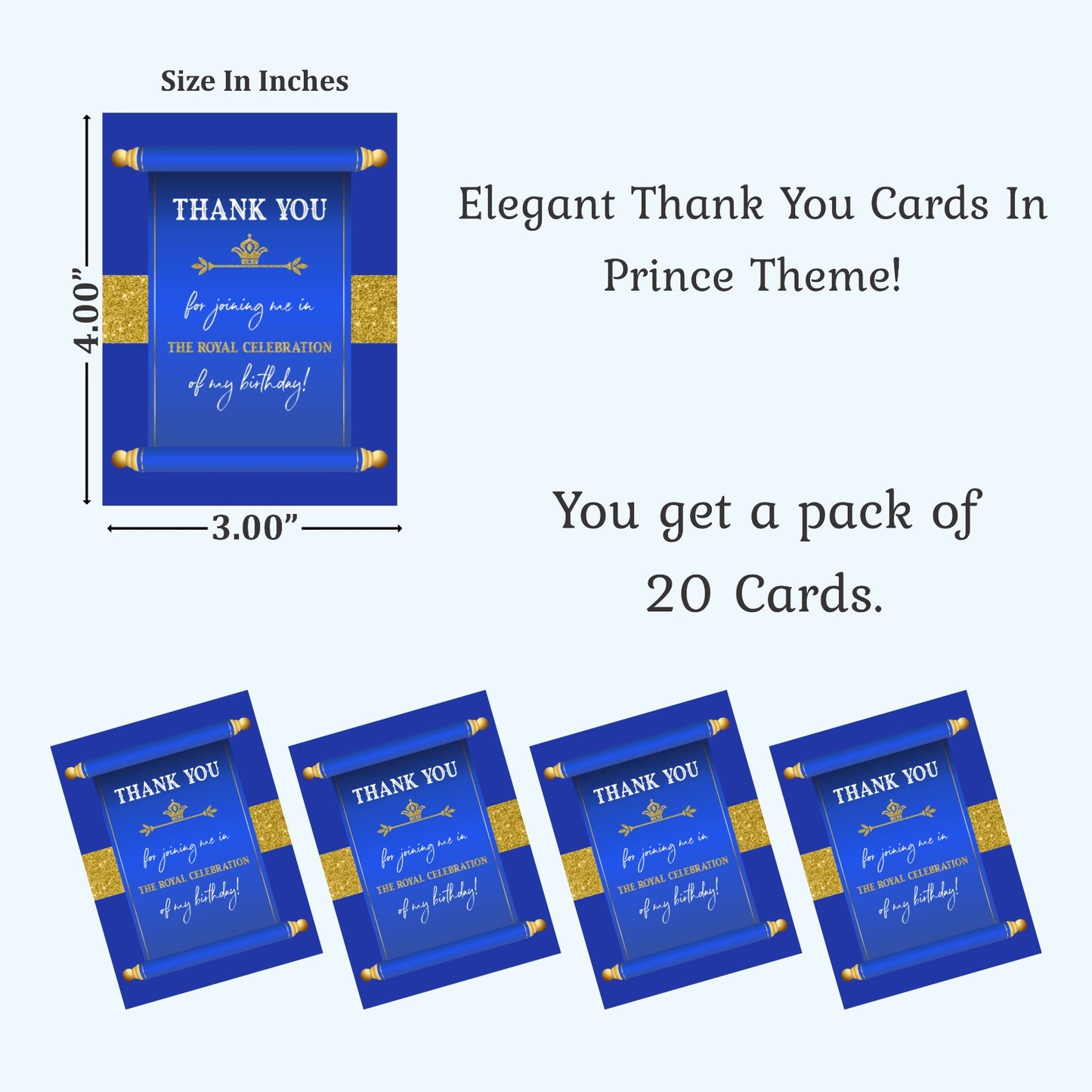 Prince theme thank you card