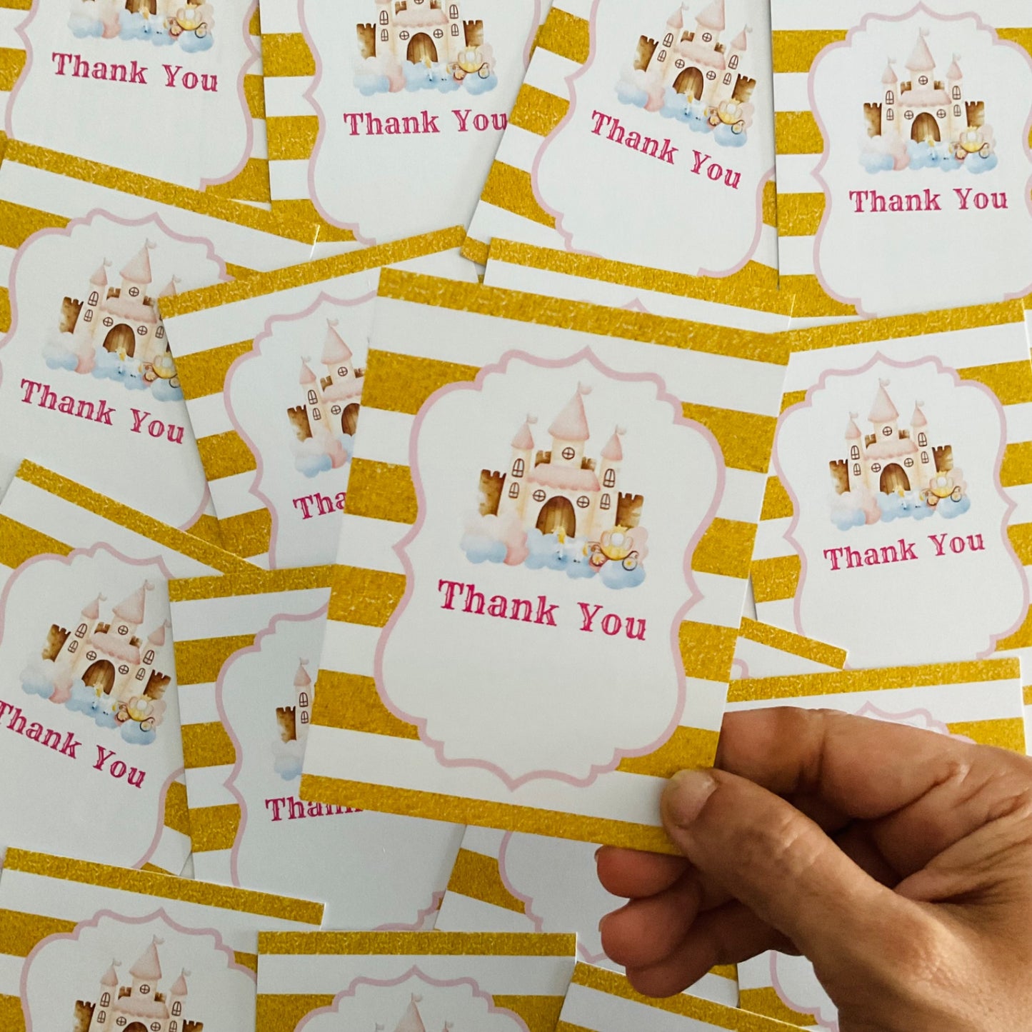 Princess theme thank you card