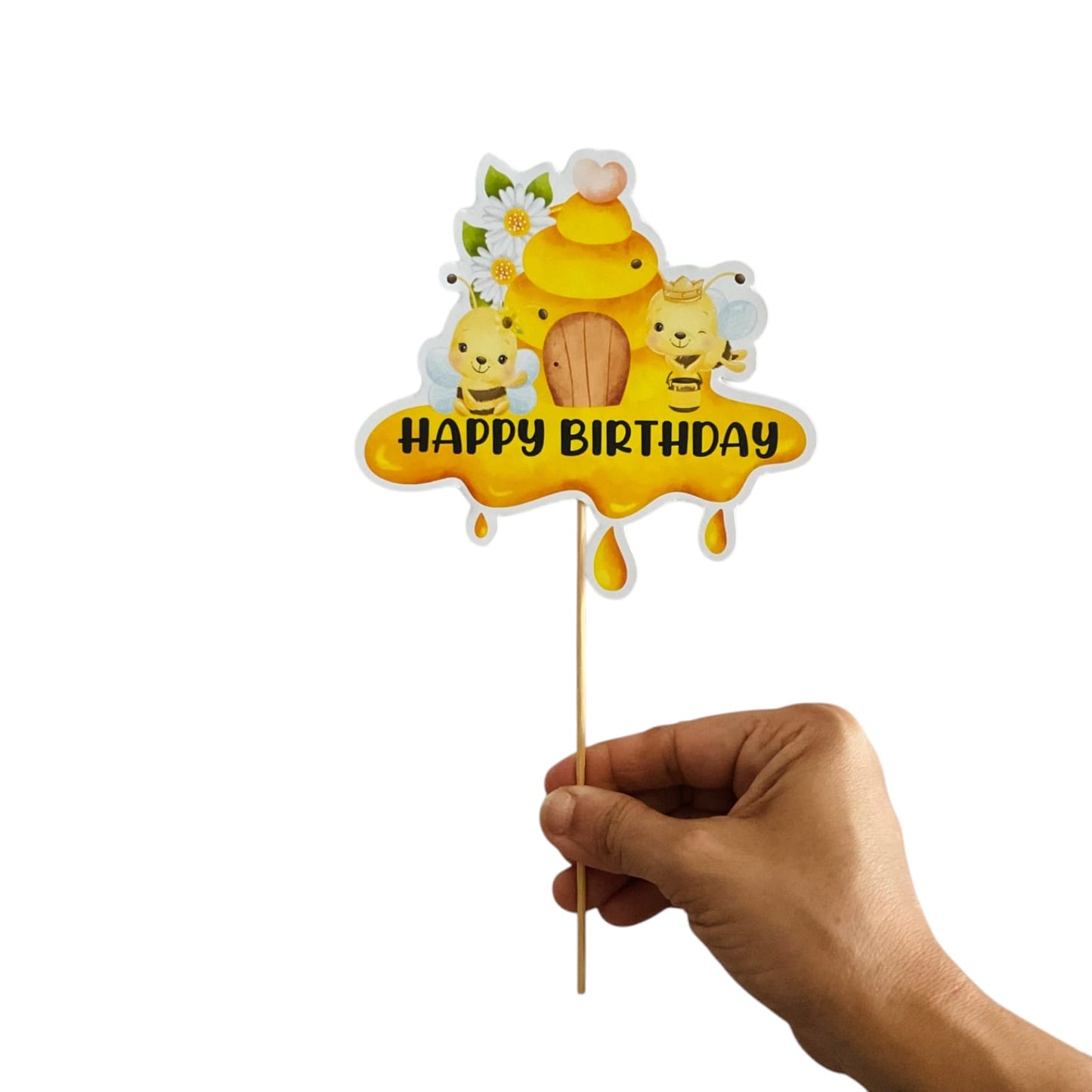 HoneyBee Theme Cake Topper – Pack of 1
