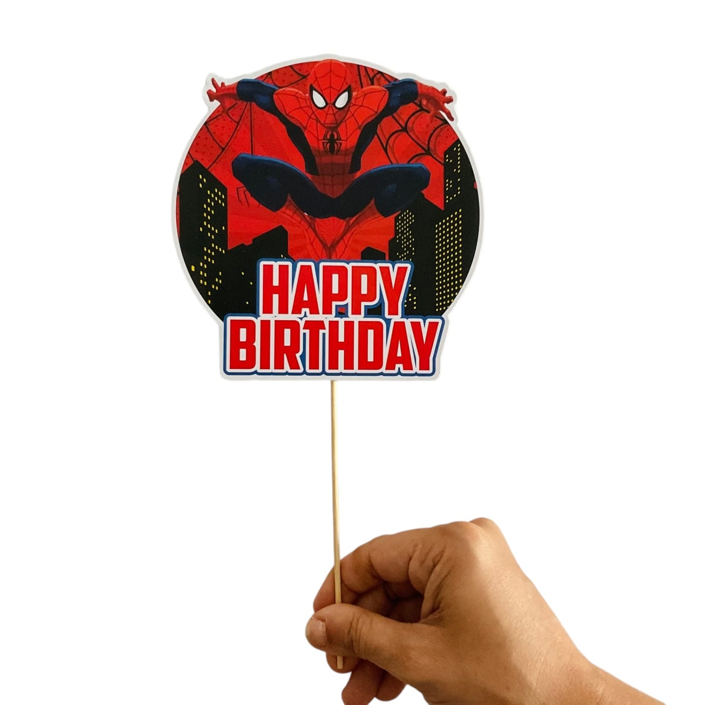 Spiderman Theme Cake Topper – Pack of 1