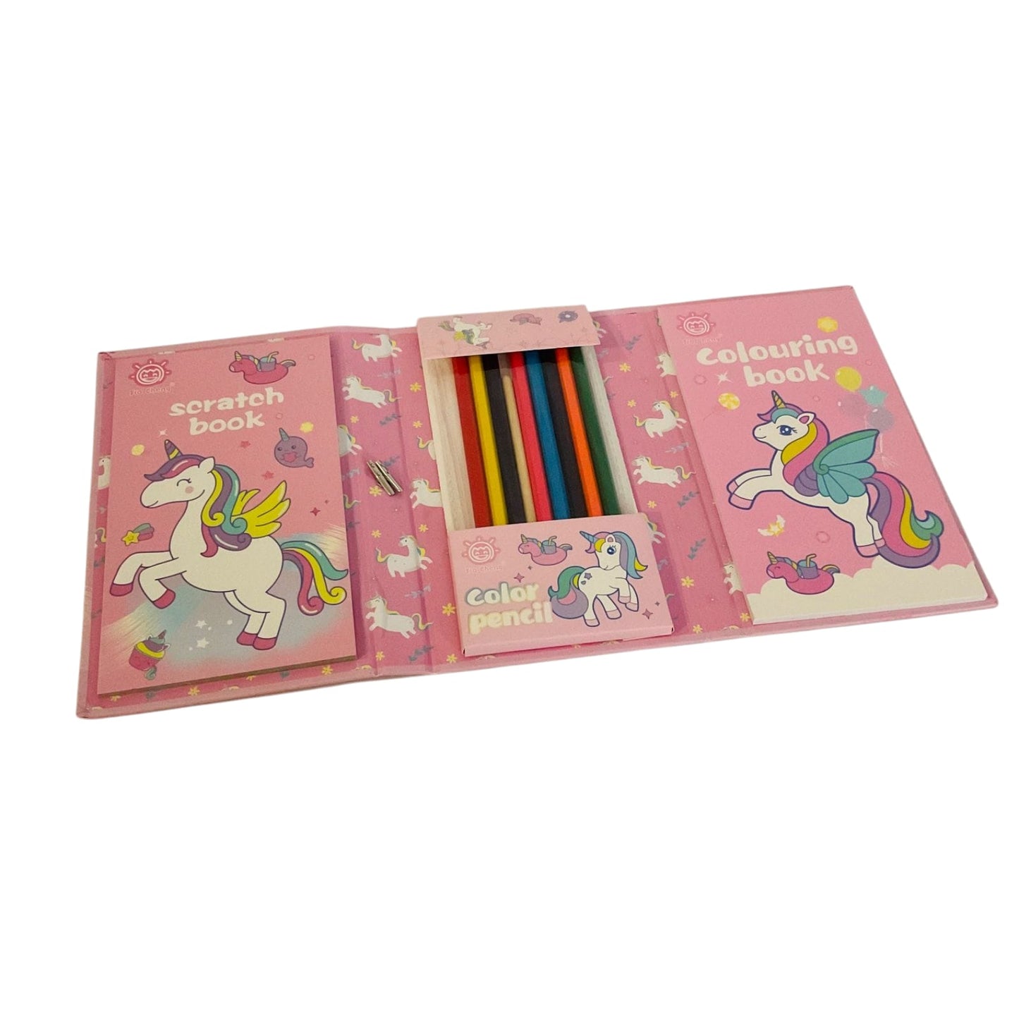 Unicorn Theme Three-fold coloring book set