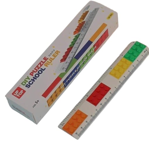 DIY Lego puzzle school ruler