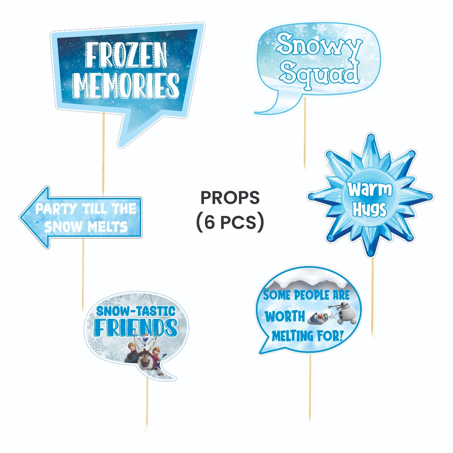 Frozen Theme – Props Pack (6 pcs)