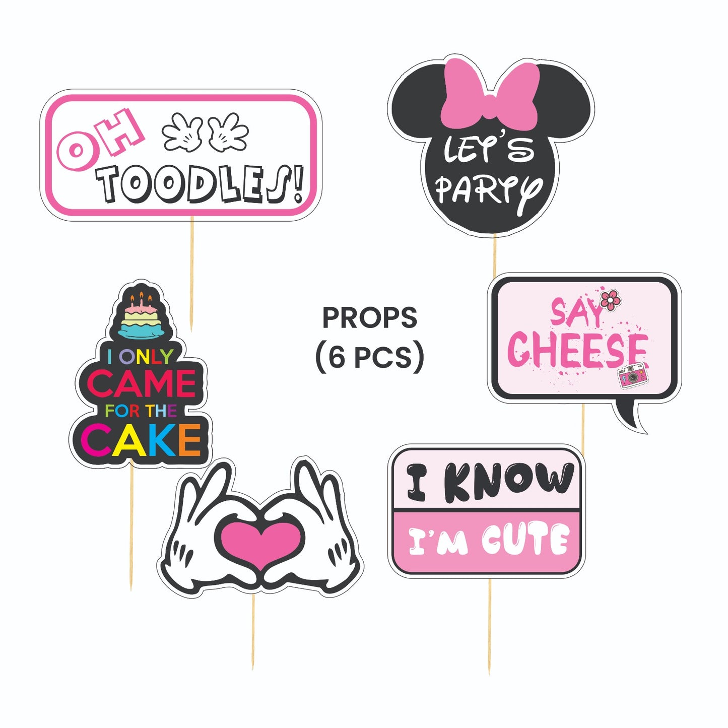 Minnie Mouse Theme – Props Pack (6 pcs)