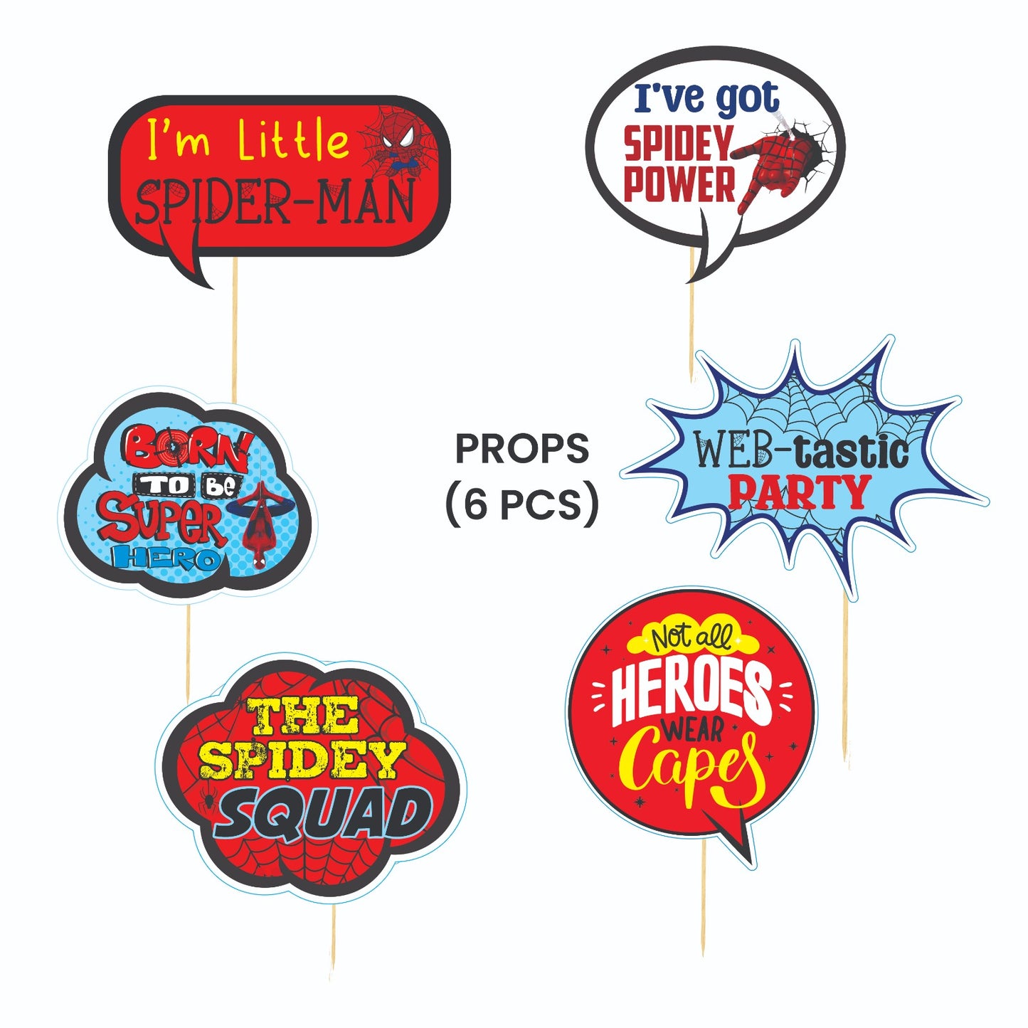 SpiderMan Theme – Props Pack (6 pcs)