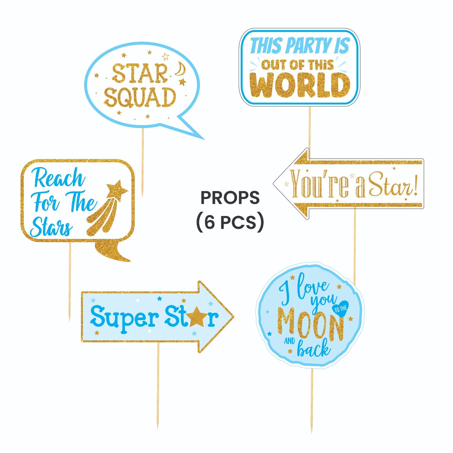 Blue star Theme – Props Pack (6 pcs)