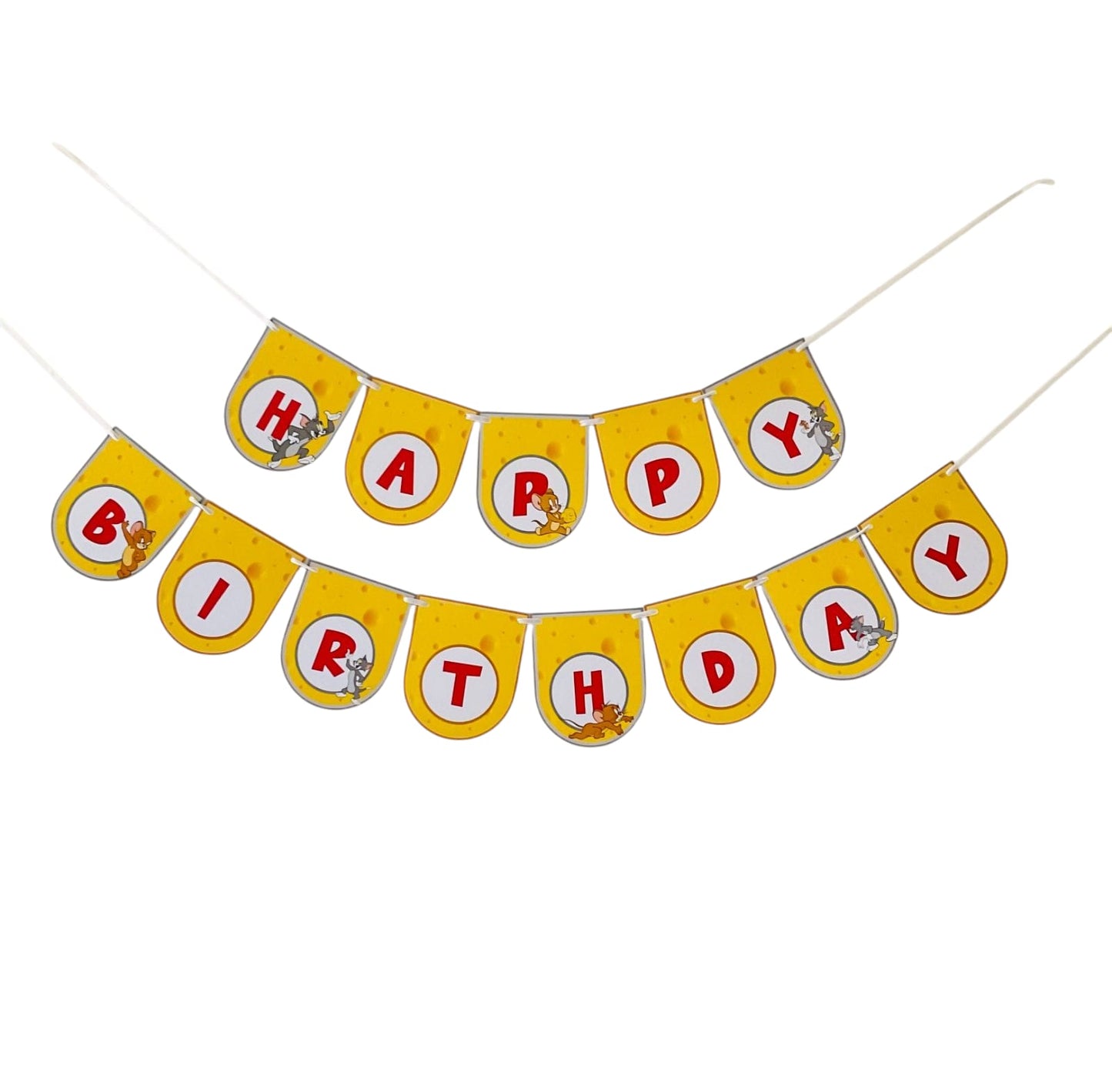 Tom & Jerry theme : Happy Birthday Banner