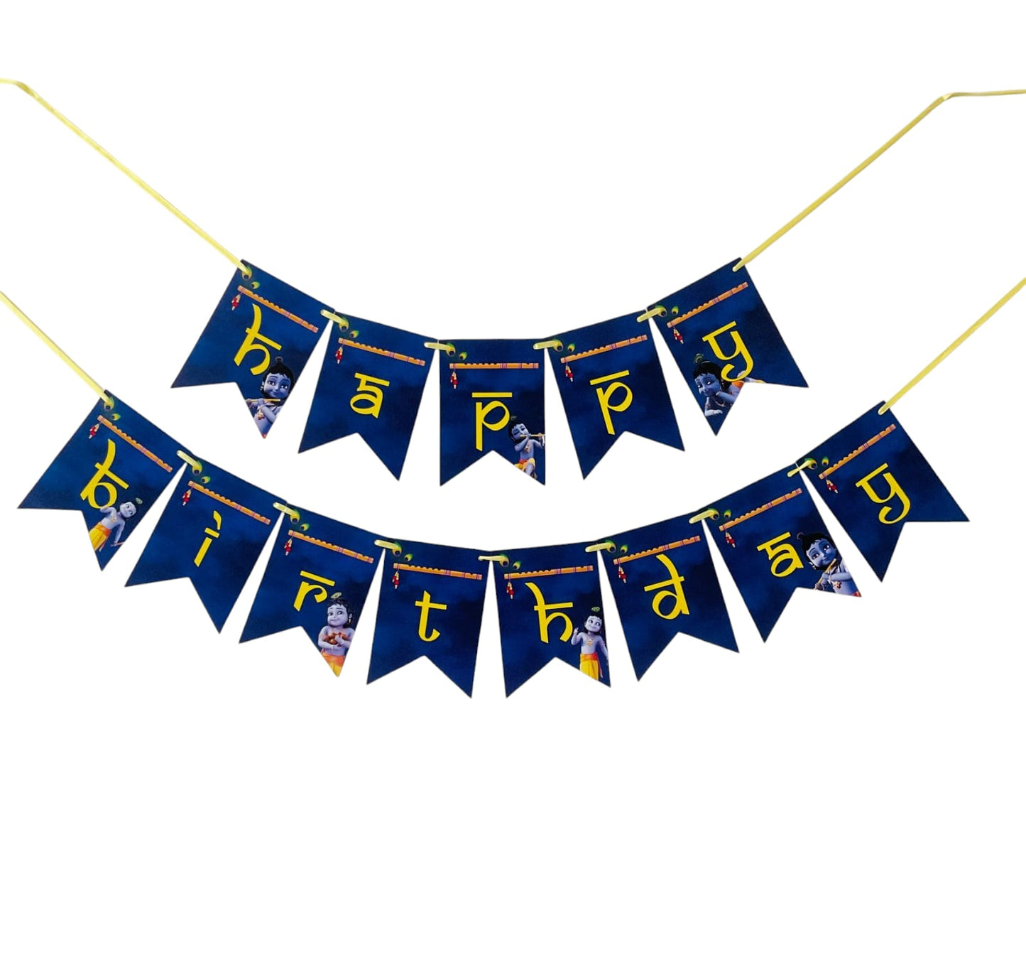 Krishna theme: Happy Birthday Banner