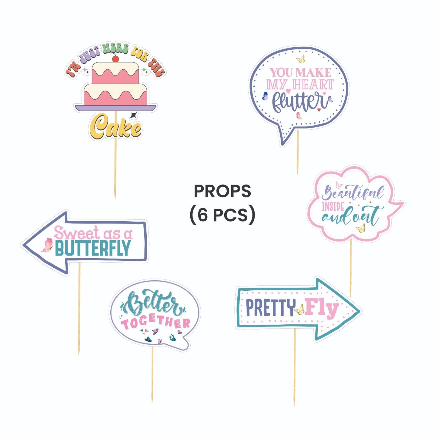 Butterfly Theme – Props Pack (6 pcs)