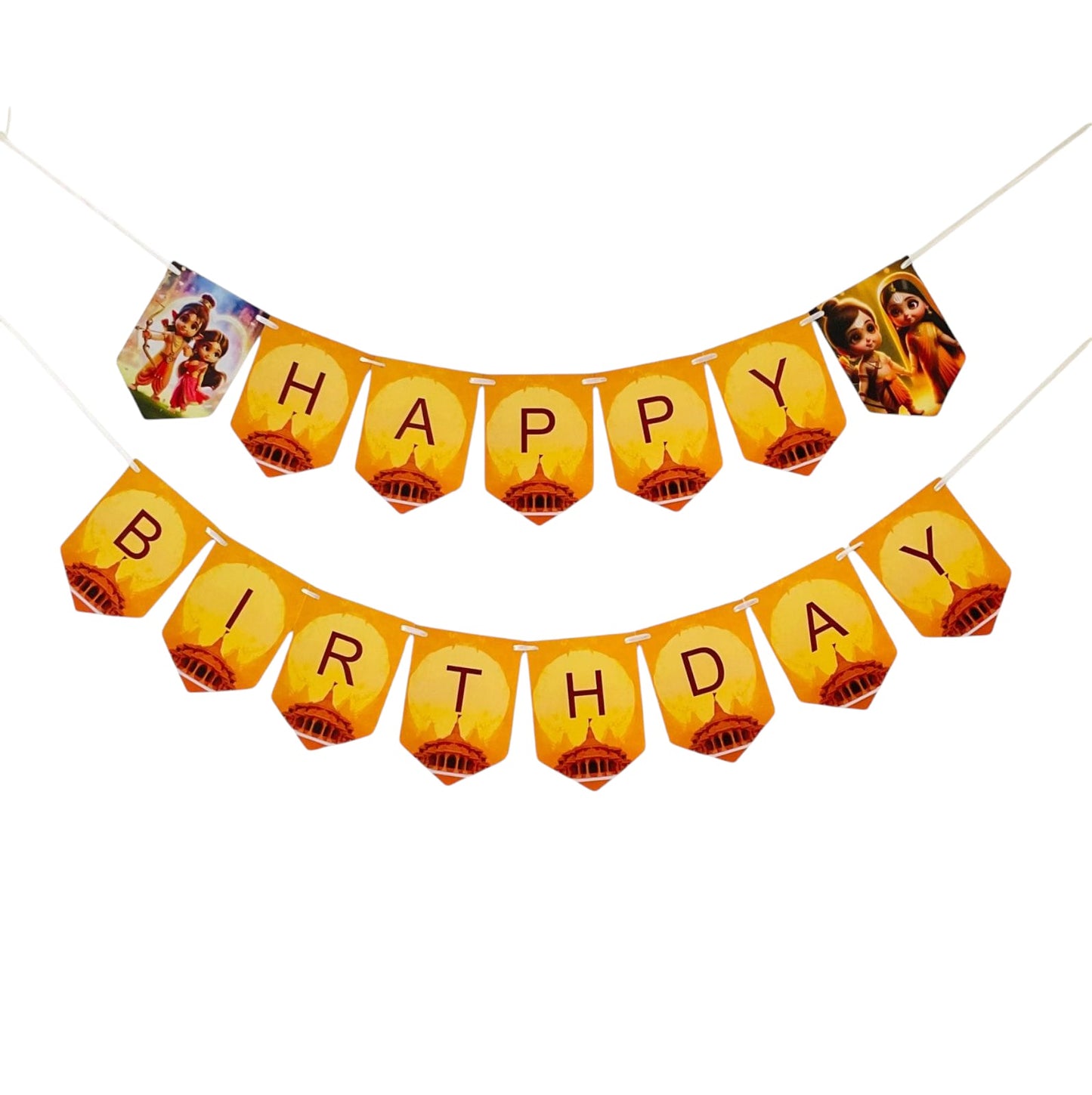 Ramayana theme: Happy Birthday Banner