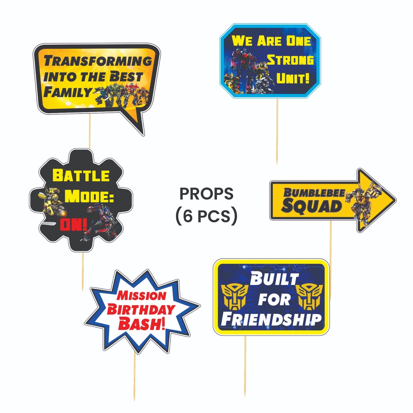 Transformers Theme – Props Pack (6 pcs)