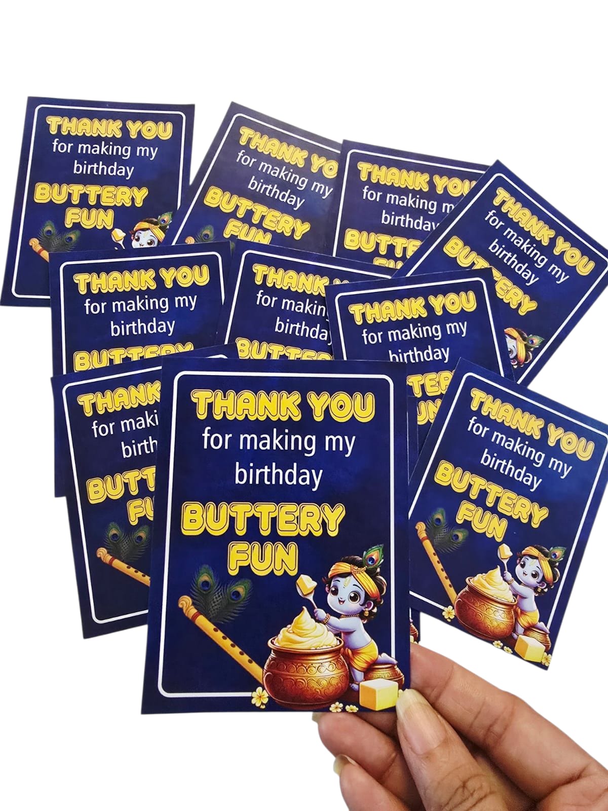 Krishna theme thank you card