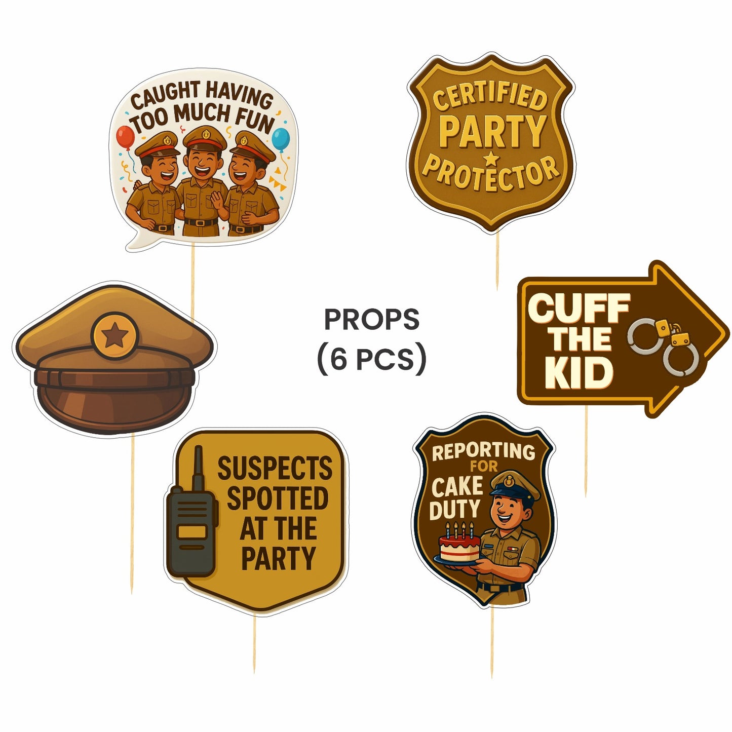 Police Theme – Props Pack (6 pcs)