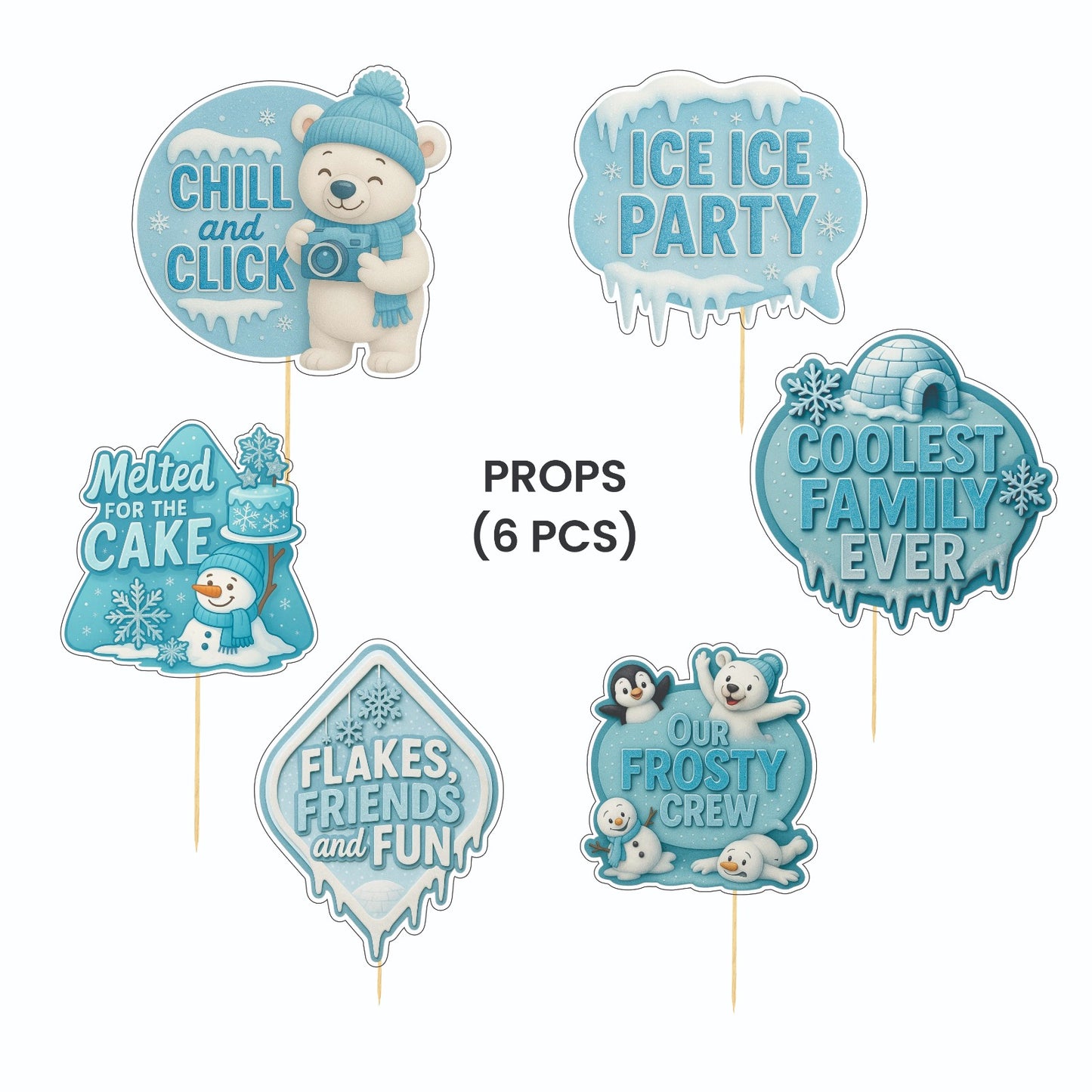 Winter Wonderland Theme – Props Pack (6 pcs)