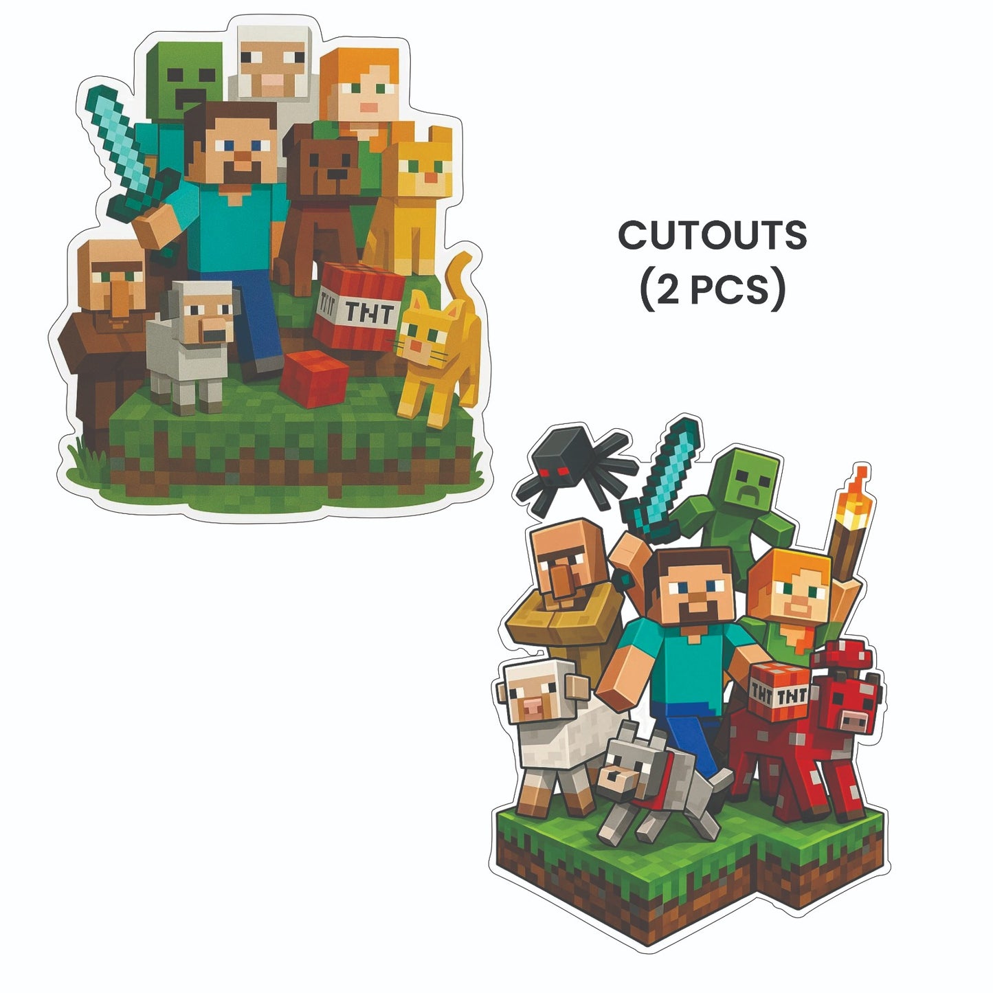 Minecraft Theme – Cutout Pack (2 pcs)