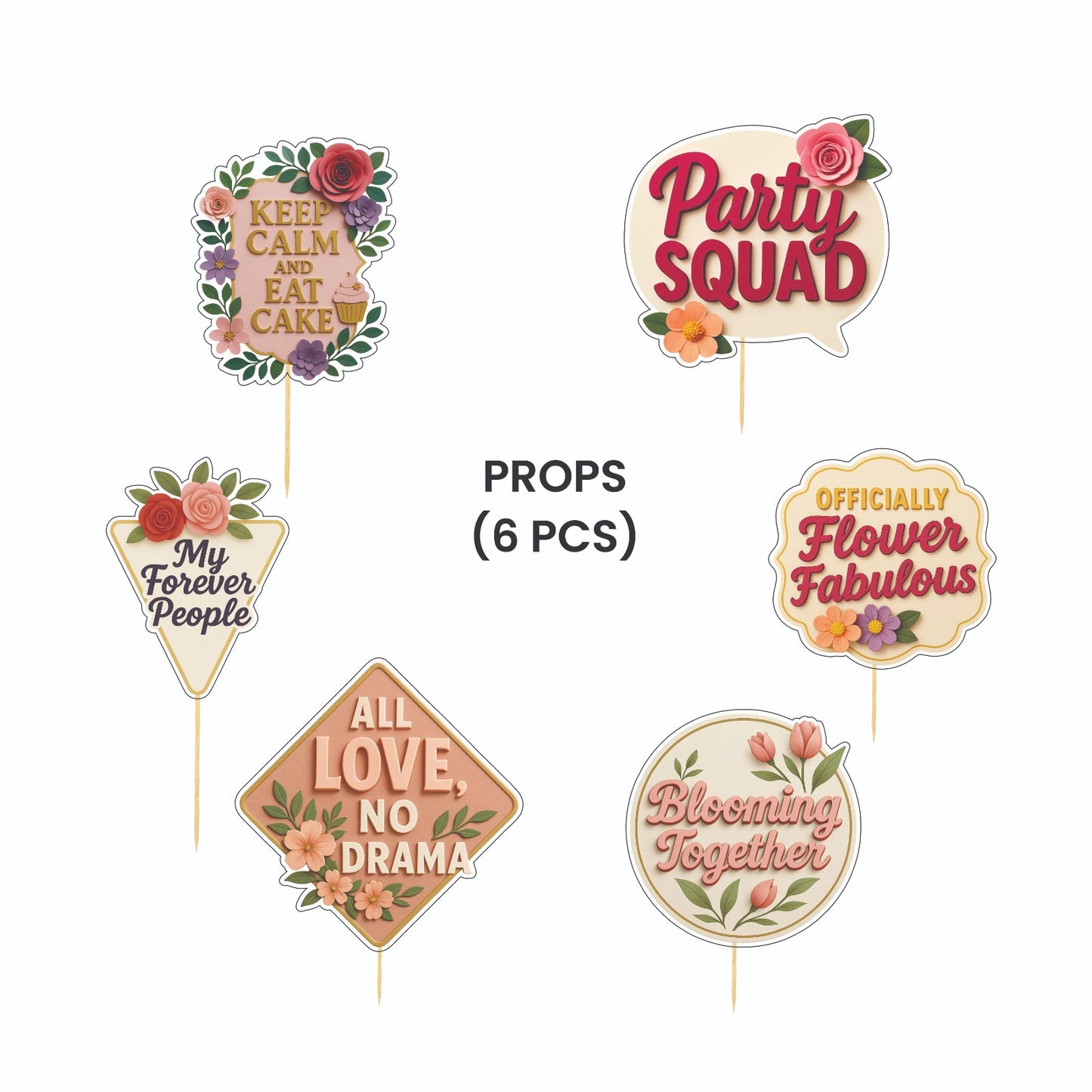 Floral Theme – Props Pack (6 pcs)