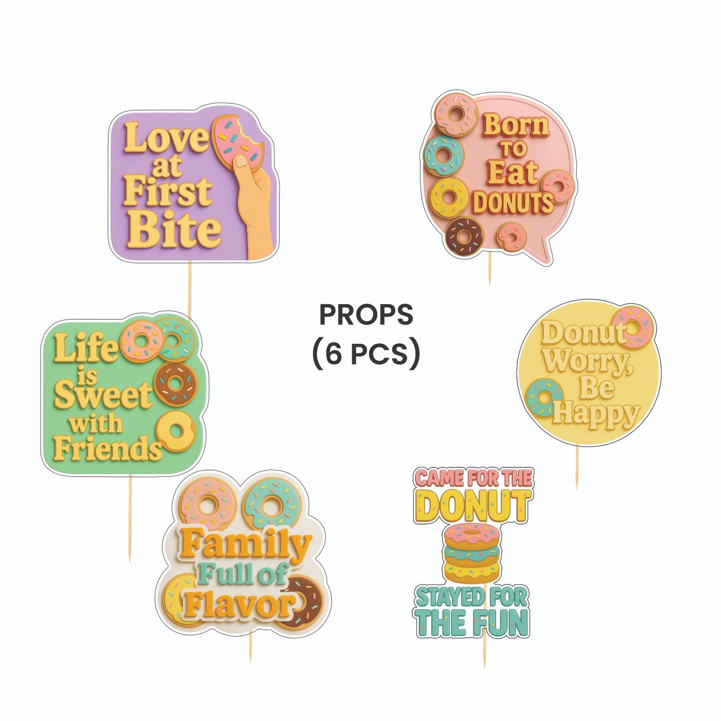 Donut Theme – Props Pack (6 pcs)