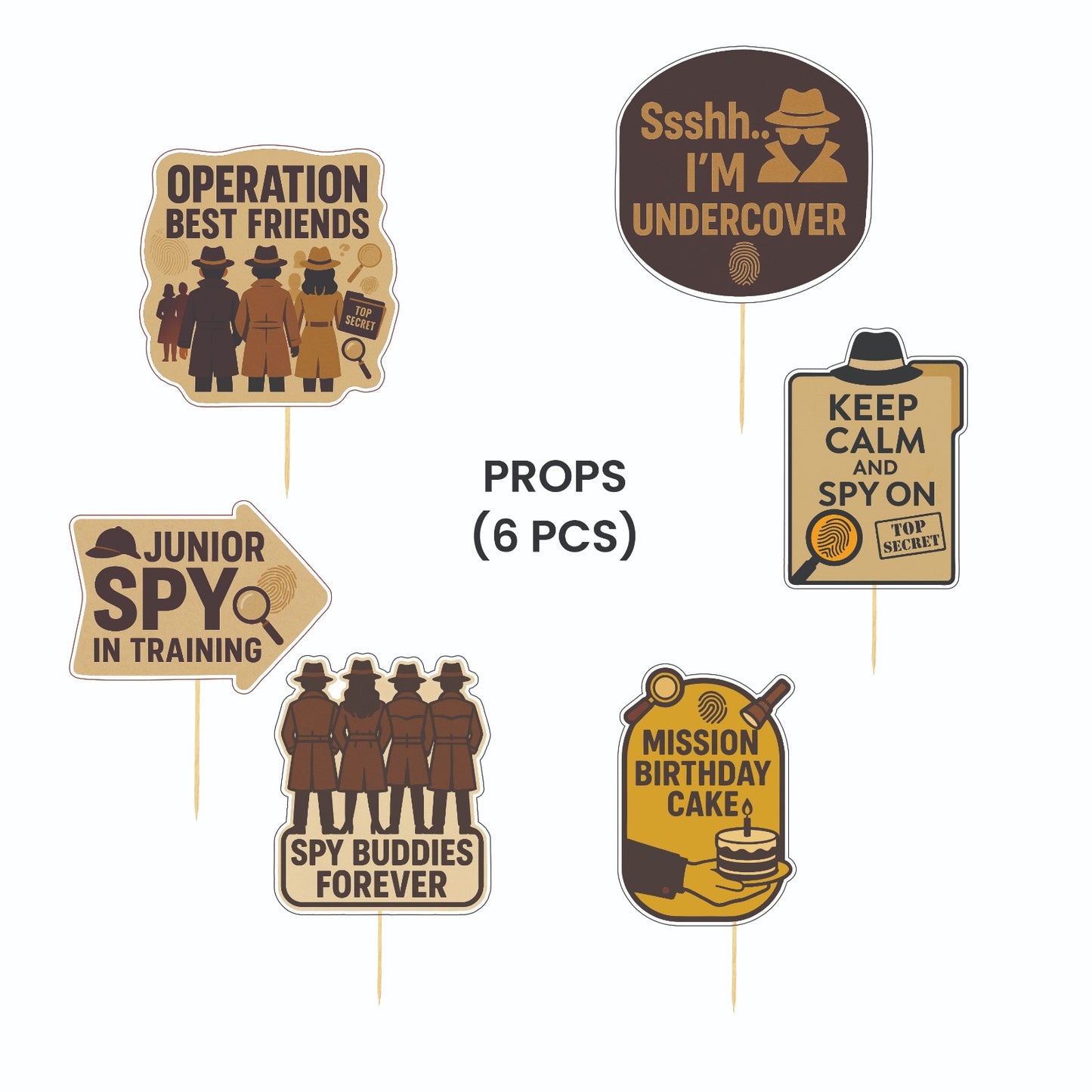 Detective Theme – Props Pack (6 pcs)