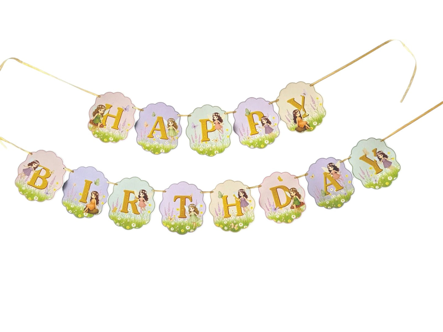 Fairy theme: Happy Birthday Banner