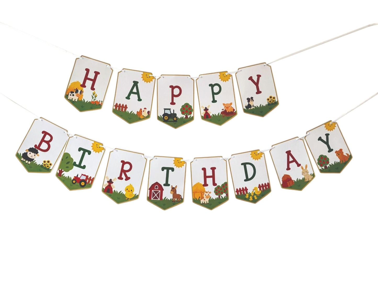 Farm theme: Happy Birthday Banner