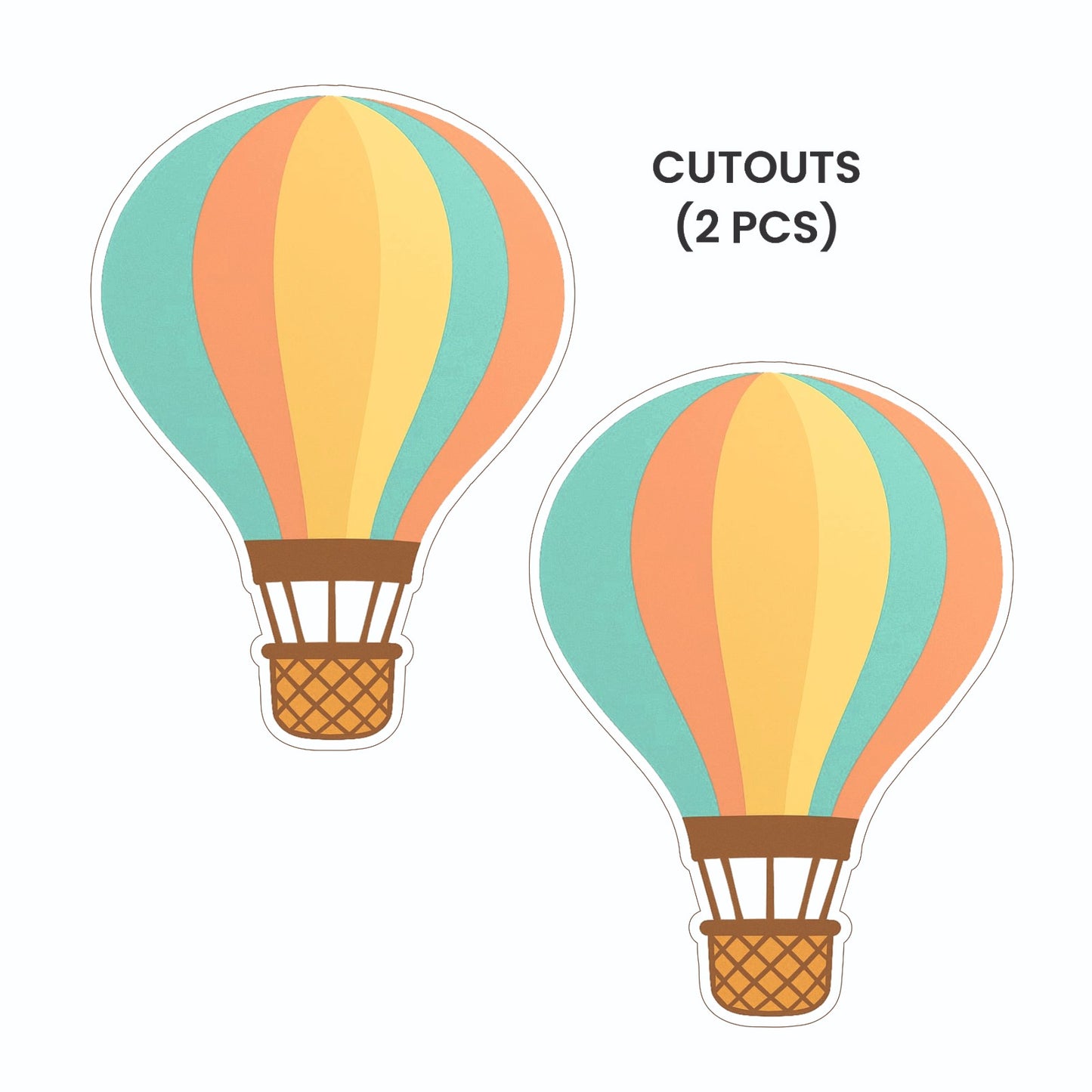Hot Air Balloon Theme – Cutout Pack (2 pcs)