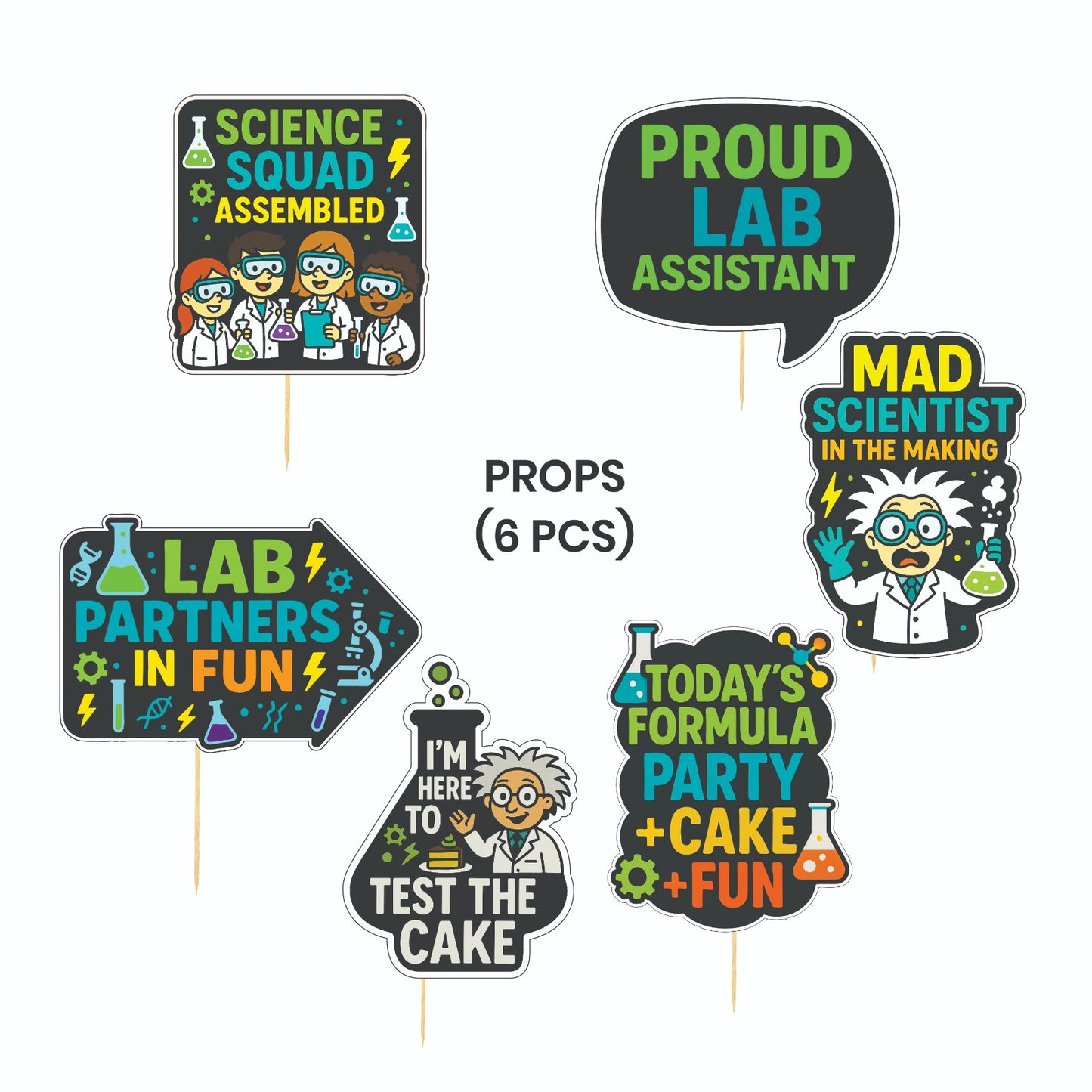 Mad Scientist Theme – Props Pack (6 pcs)