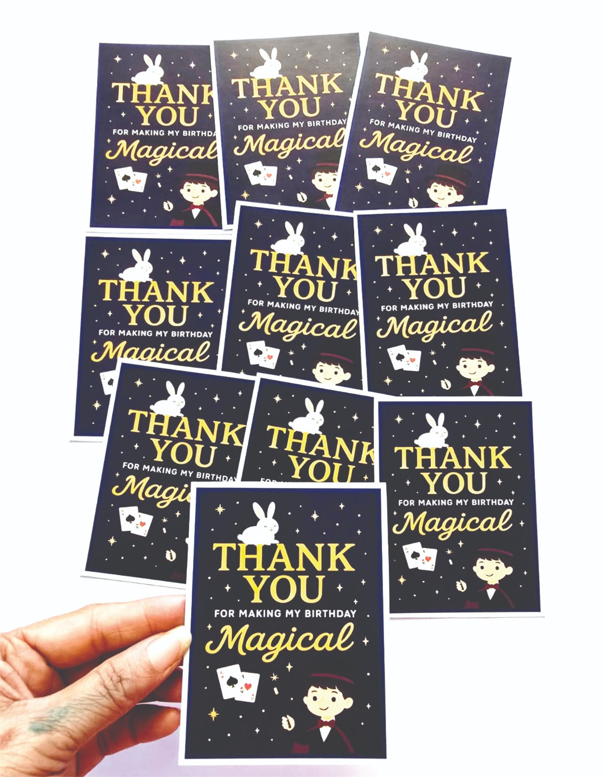 Magic theme thank you card