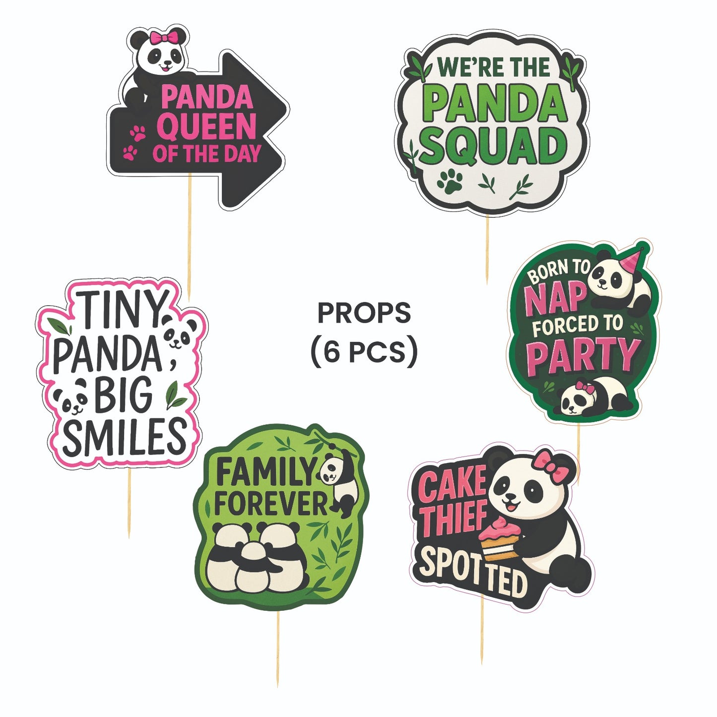Panda Girl Theme – Props Pack (6 pcs)