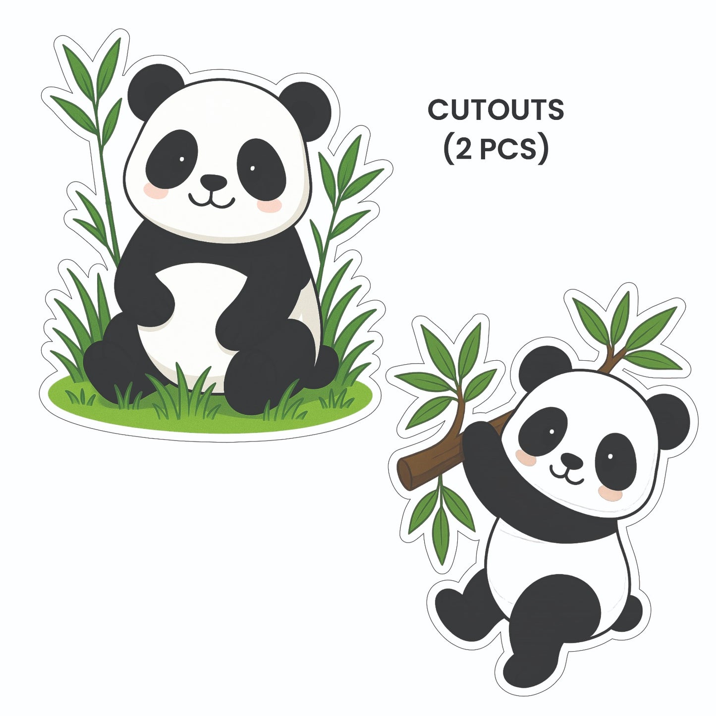 Panda Boy Theme – Cutout Pack (2 pcs)