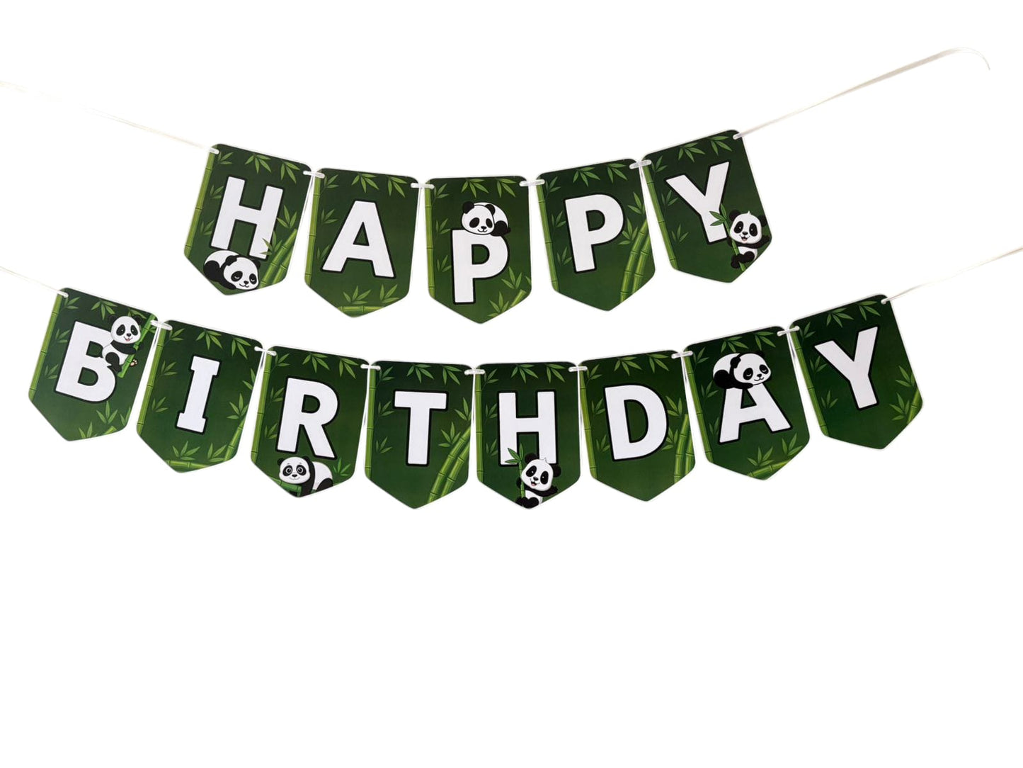 Panda Boy theme: Happy Birthday Banner