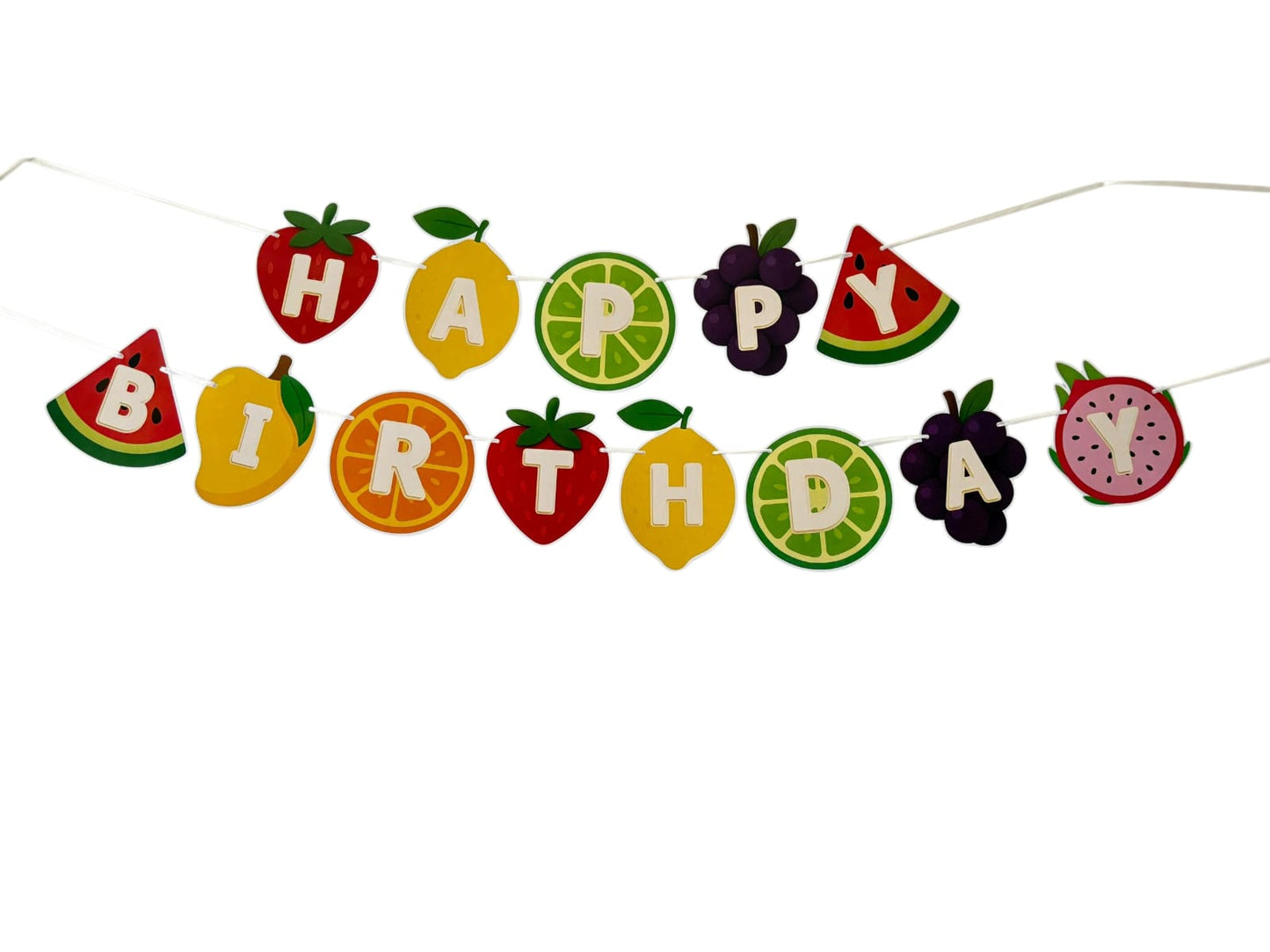 Tutti Frutti theme: Happy Birthday Banner