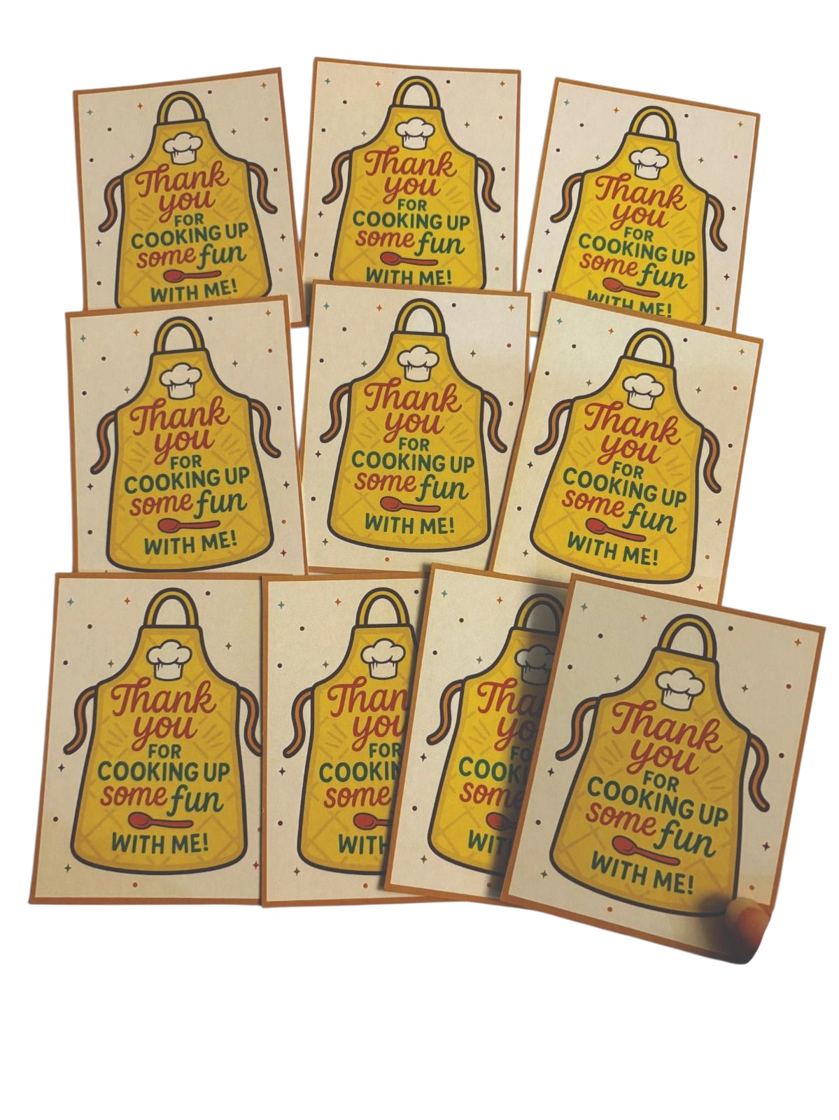 Little Chef theme thank you card