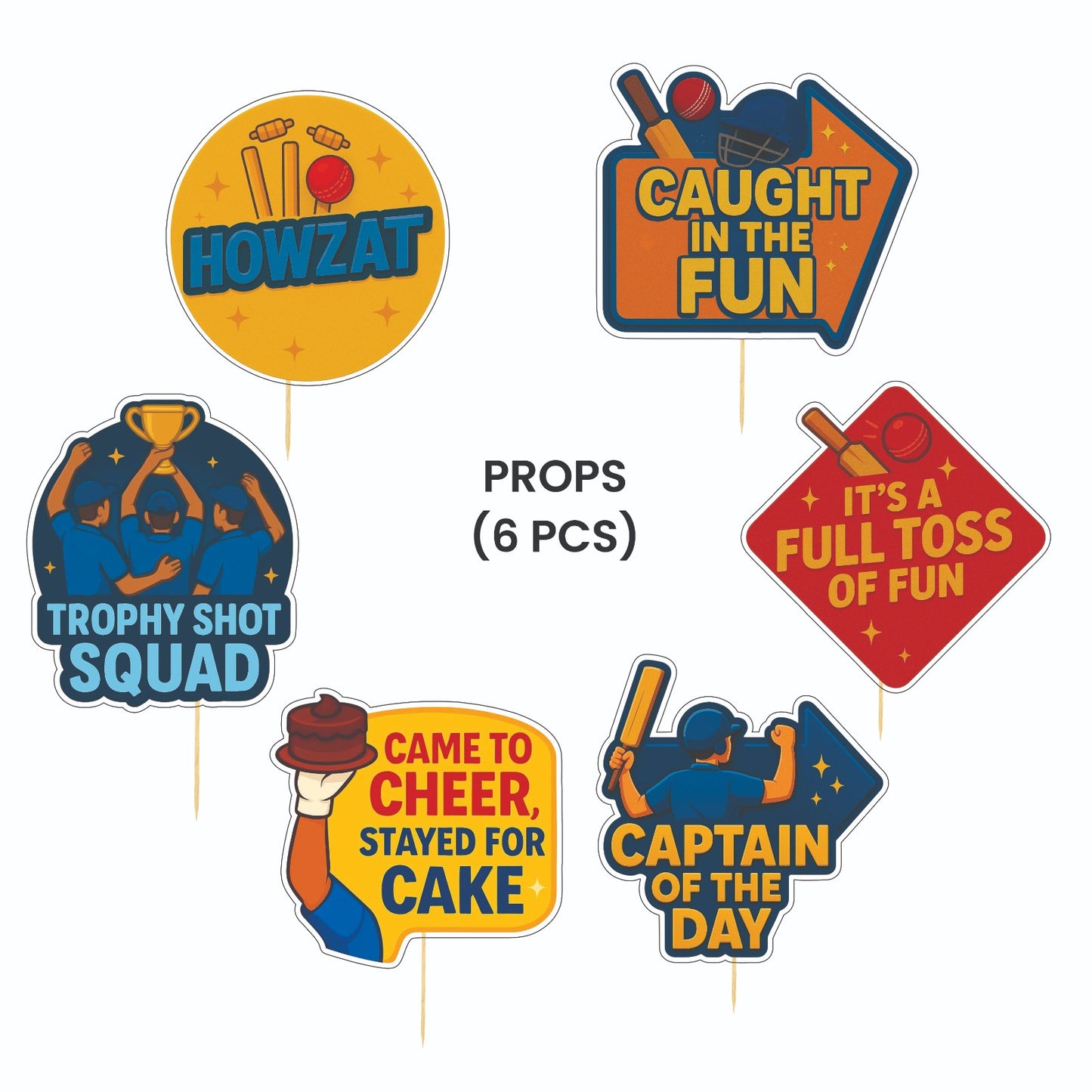Cricket Theme – Props Pack (6 pcs)