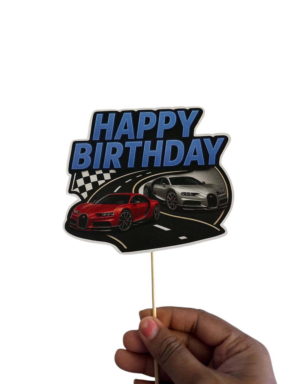 Bugatti Chiron Theme Cake Topper – Pack of 1