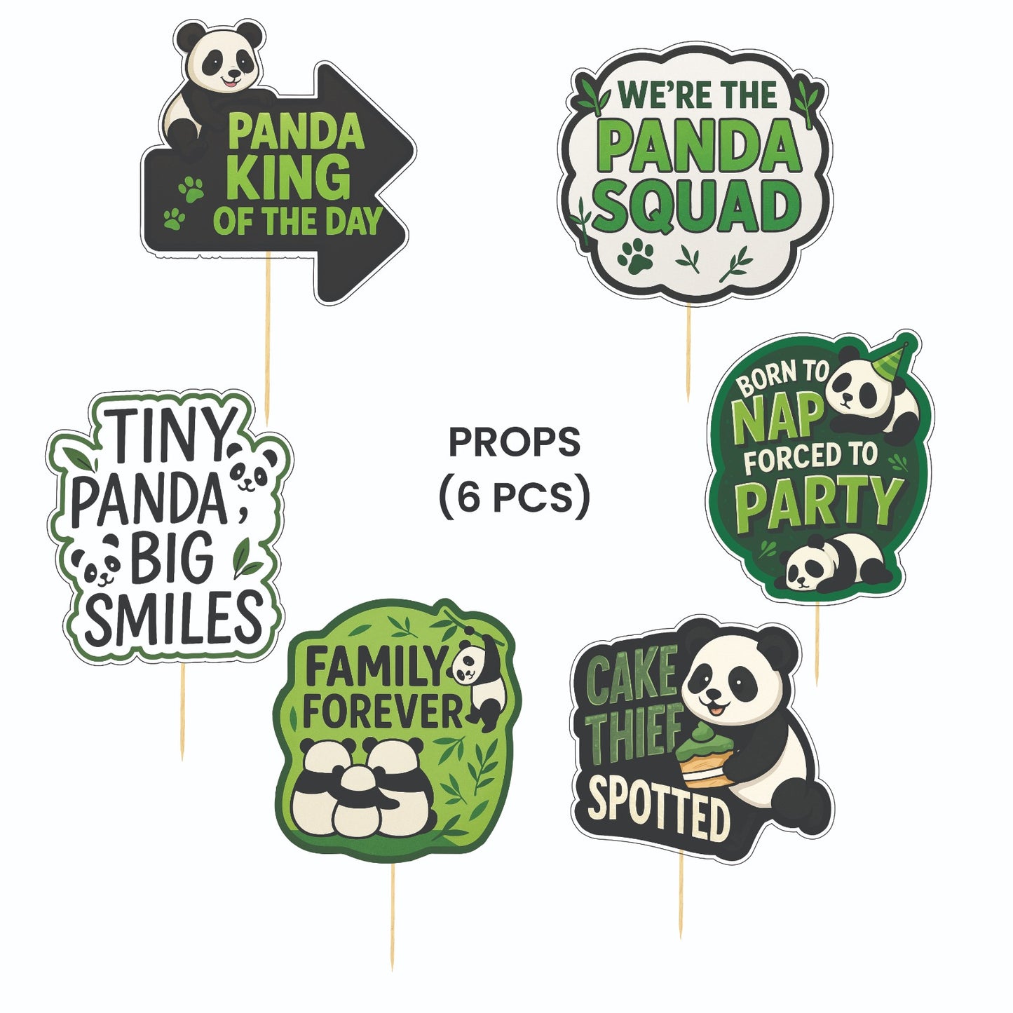 Panda Boy Theme – Props Pack (6 pcs)