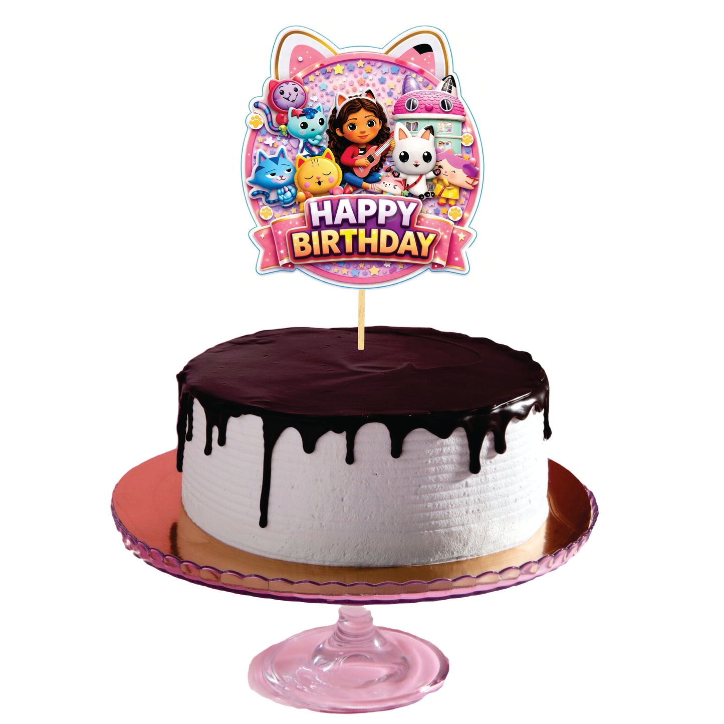 Gabby's Dollhouse Theme Cake Topper – Pack of 1