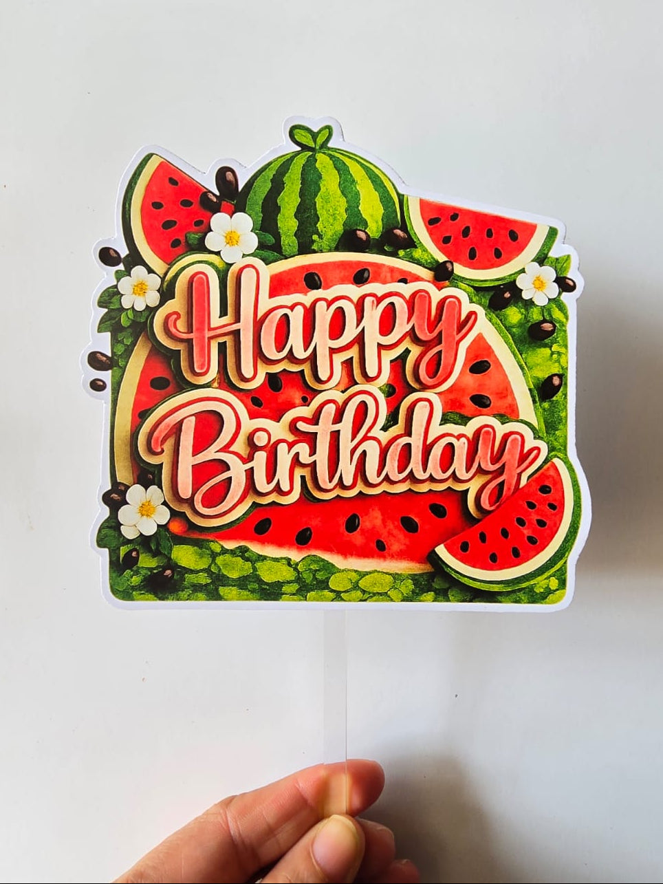 Watermelon Theme Cake Topper – Pack of 1