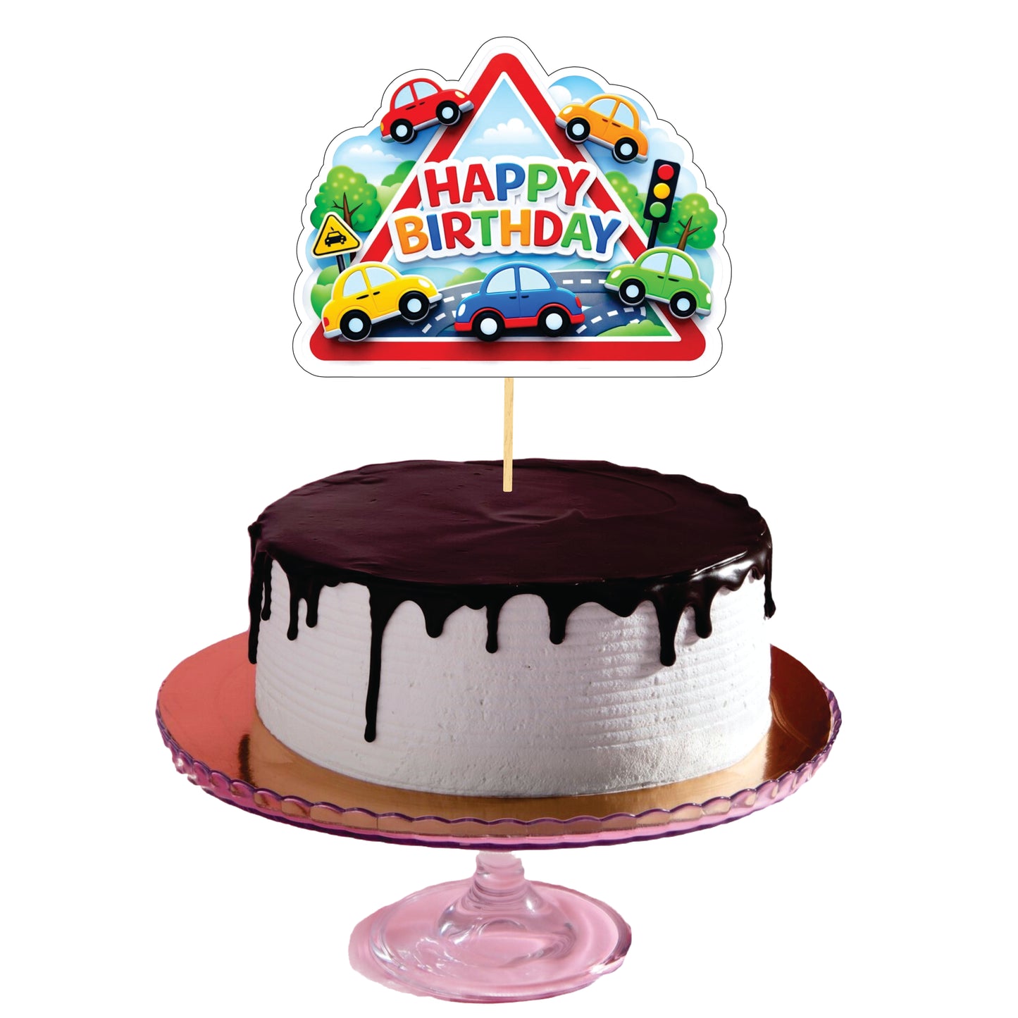 Car Theme Cake Topper – Pack of 1