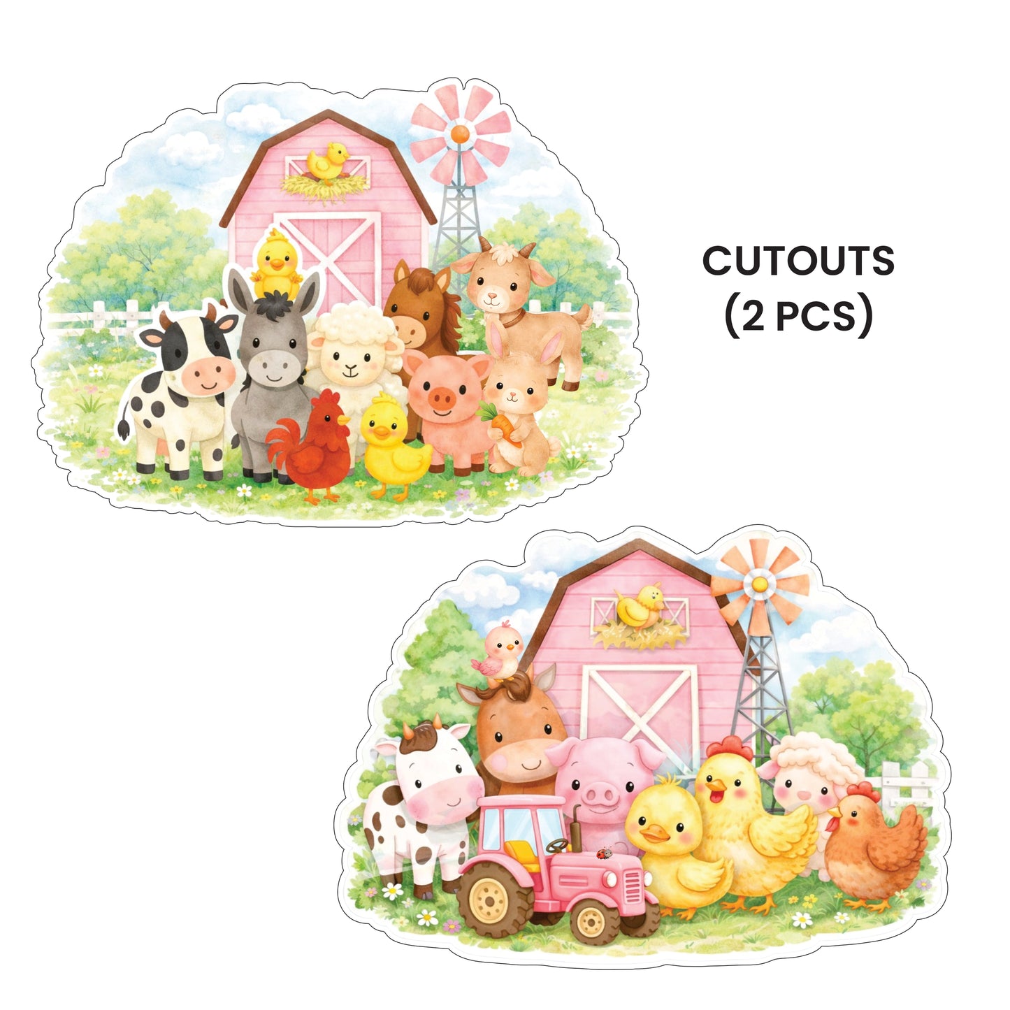 Pink Farm Theme – Cutout Pack (2 pcs)