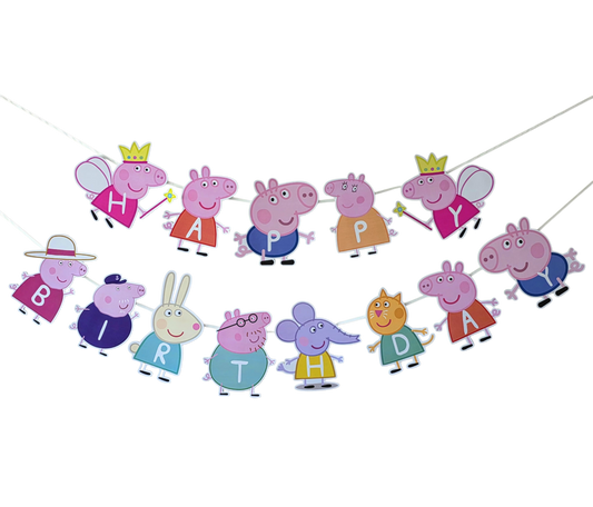 Peppa Pig  Theme : Happy Birthday Banner