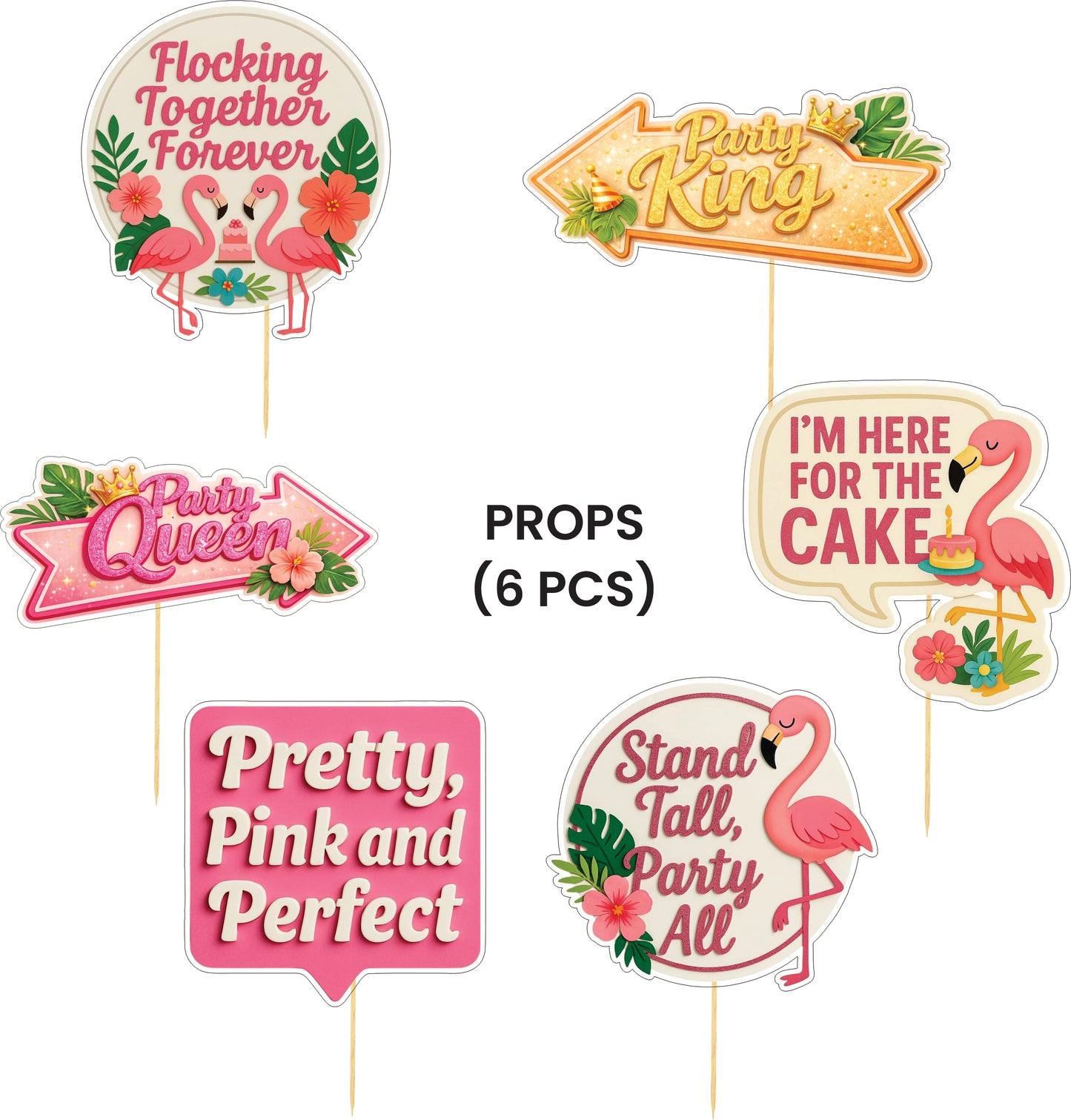 Flamingo Theme – Props Pack (6 pcs)